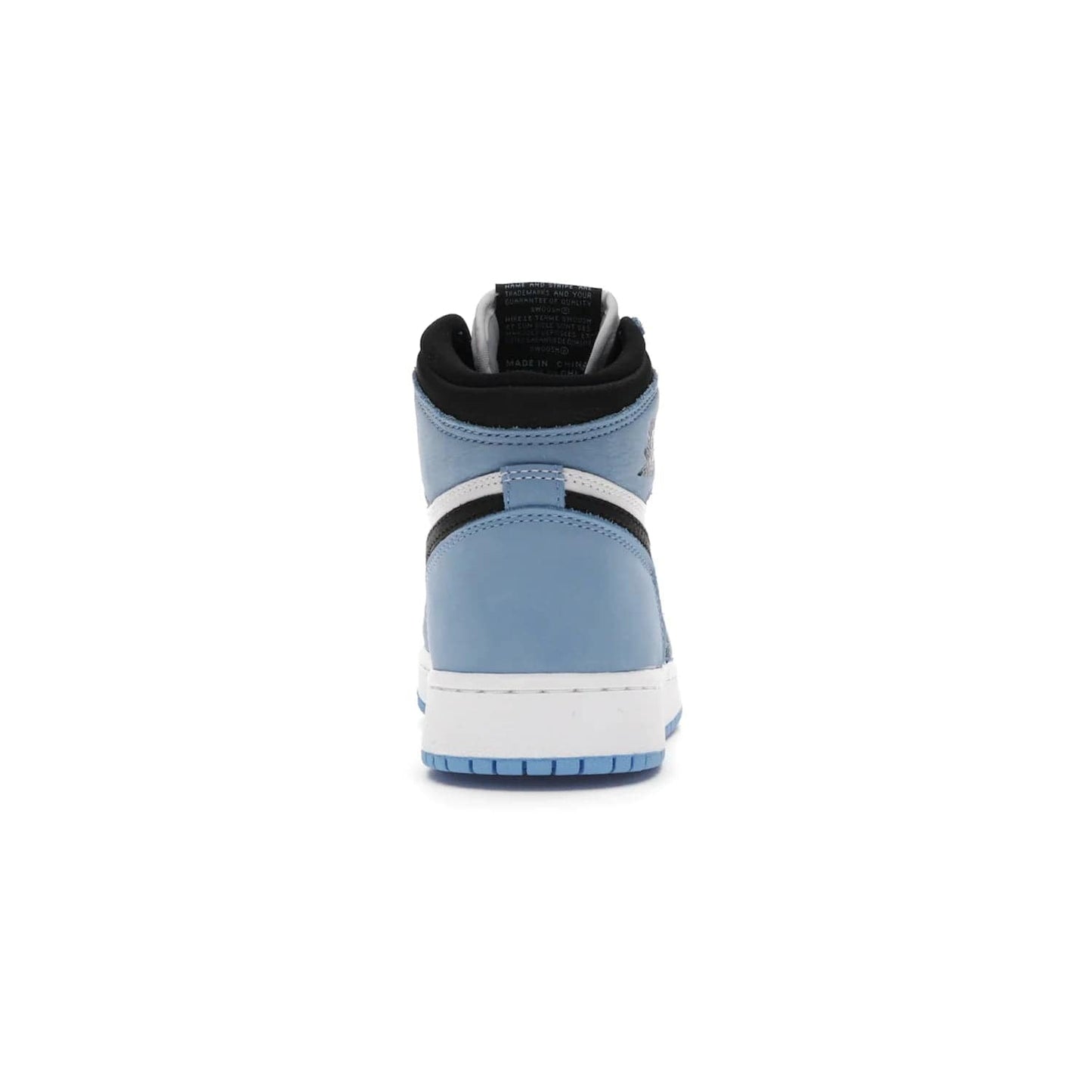 Jordan 1 Retro High White University Blue Black (GS) - Image 28 - Only at www.BallersClubKickz.com - Air Jordan 1 Retro High White University Blue Black GS: the latest offering from the iconic Air Jordan 1 line. White tumbled leather upper with University Blue overlays and black detailing. University Blue outsole and white midsole. March 6 release.