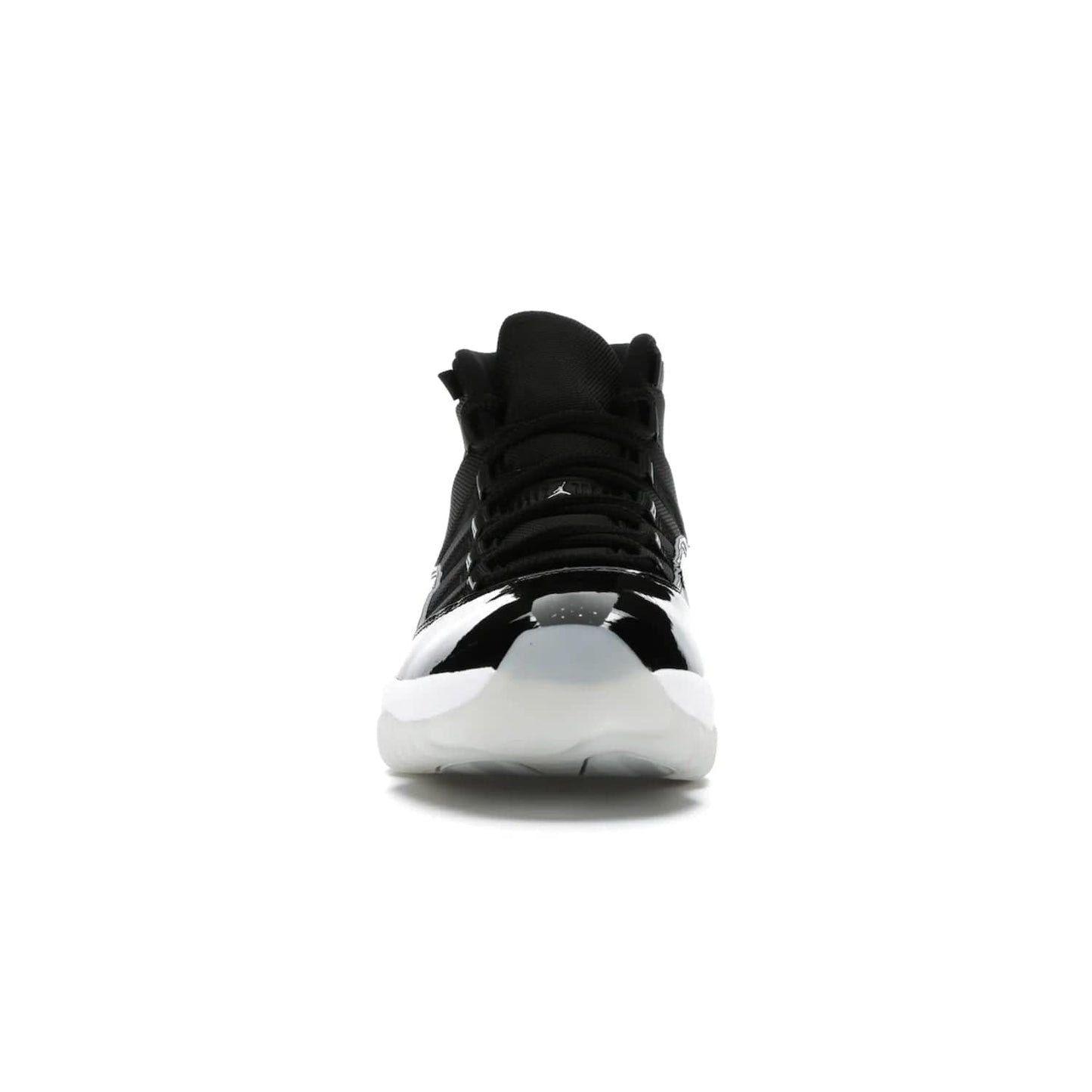 Jordan 11 Retro Jubilee 25th Anniversary - Image 10 - Only at www.BallersClubKickz.com - Celebrate 25 years of iconic style and performance with the Jordan 11 Retro Jubilee 25th Anniversary. Re-released by Nike and Michael Jordan in 2020 to commemorate the legendary Tinker Hatfield design, this shoe features a luxurious black leather upper, white midsole, and foggy translucent outsole. Carbon fiber plating ensures superior power and stability. Add this masterpiece to your collection today.