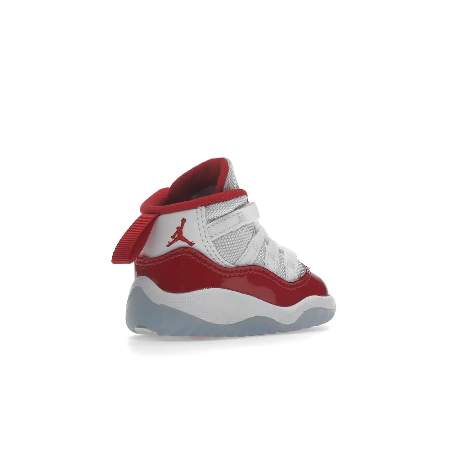 Jordan 11 Retro Cherry (2022) (TD) - Image 33 - Only at www.BallersClubKickz.com - Timeless classic. Air Jordan 11 Retro Cherry 2022 TD combines mesh, leather & suede for a unique look. White upper with varsity red suede. Jumpman logo on collar & tongue. Available Dec 10th, priced at $80.