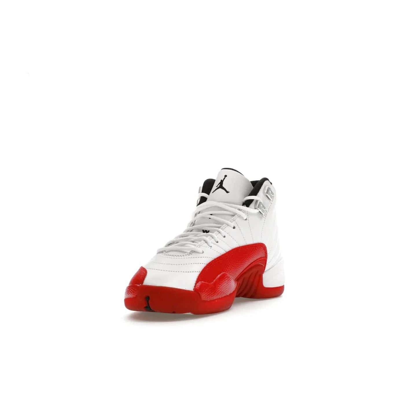 Jordan 12 Retro Cherry (2023) (GS) - Image 13 - Only at www.BallersClubKickz.com - Grab the Jordan 12 Retro Cherry (2023) (GS) and show off your signature style with these iconic kicks. Dressed in White, Black and Varsity Red, these timeless kicks are sure to turn heads. Available October 28, 2023.