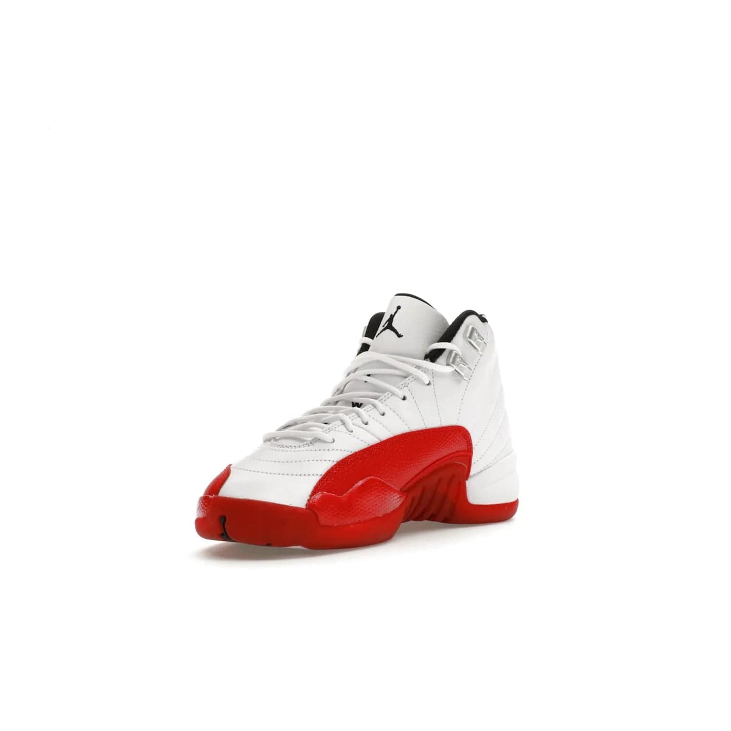 Jordan 12 Retro Cherry (2023) (GS) - Image 14 - Only at www.BallersClubKickz.com - Grab the Jordan 12 Retro Cherry (2023) (GS) and show off your signature style with these iconic kicks. Dressed in White, Black and Varsity Red, these timeless kicks are sure to turn heads. Available October 28, 2023.