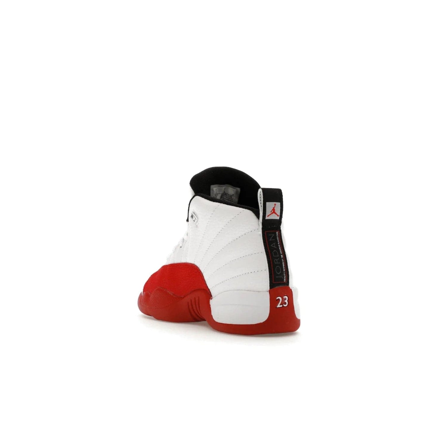 Jordan 12 Retro Cherry (2023) (PS) - Image 25 - Only at www.BallersClubKickz.com - Jordan 12 Retro Cherry dropping for toddlers in 2023! White leather upper with black overlays and red branding. Classic court style for your little one.