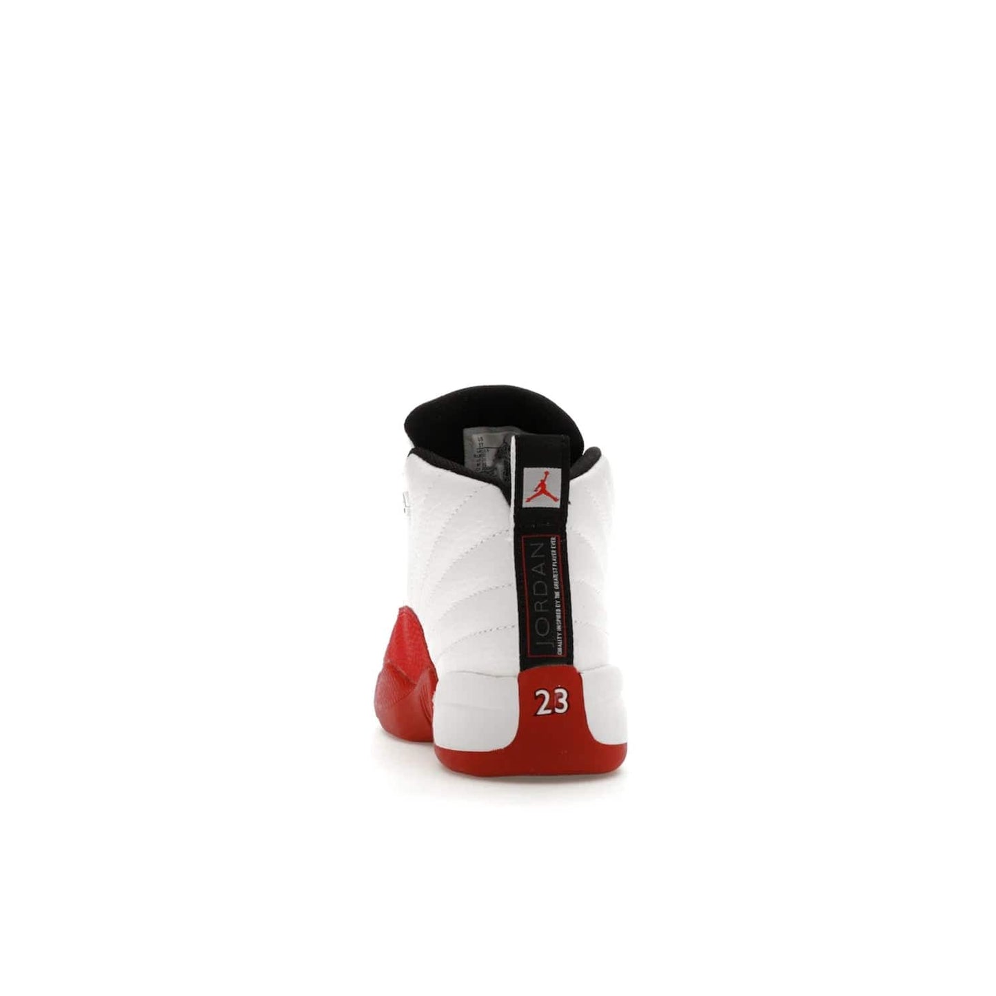 Jordan 12 Retro Cherry (2023) (PS) - Image 27 - Only at www.BallersClubKickz.com - Jordan 12 Retro Cherry dropping for toddlers in 2023! White leather upper with black overlays and red branding. Classic court style for your little one.