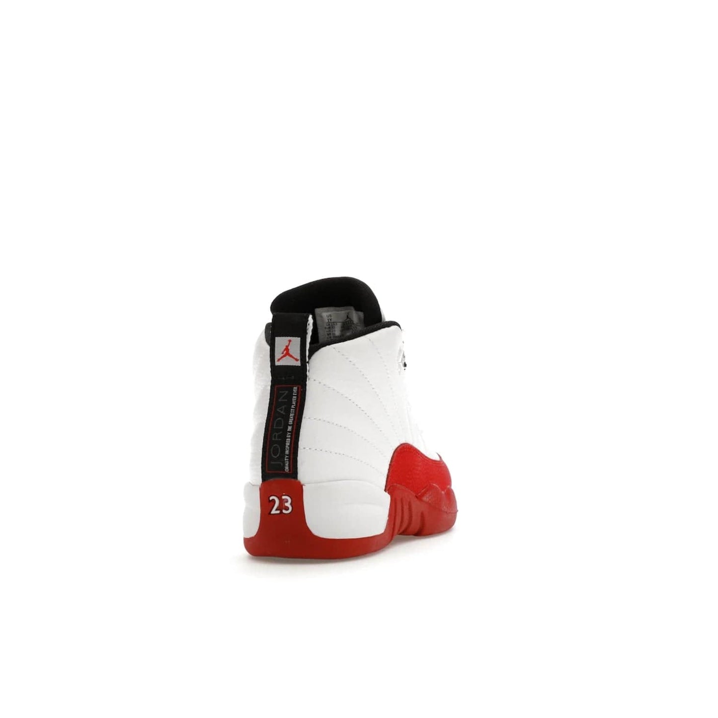 Jordan 12 Retro Cherry (2023) (PS) - Image 30 - Only at www.BallersClubKickz.com - Jordan 12 Retro Cherry dropping for toddlers in 2023! White leather upper with black overlays and red branding. Classic court style for your little one.