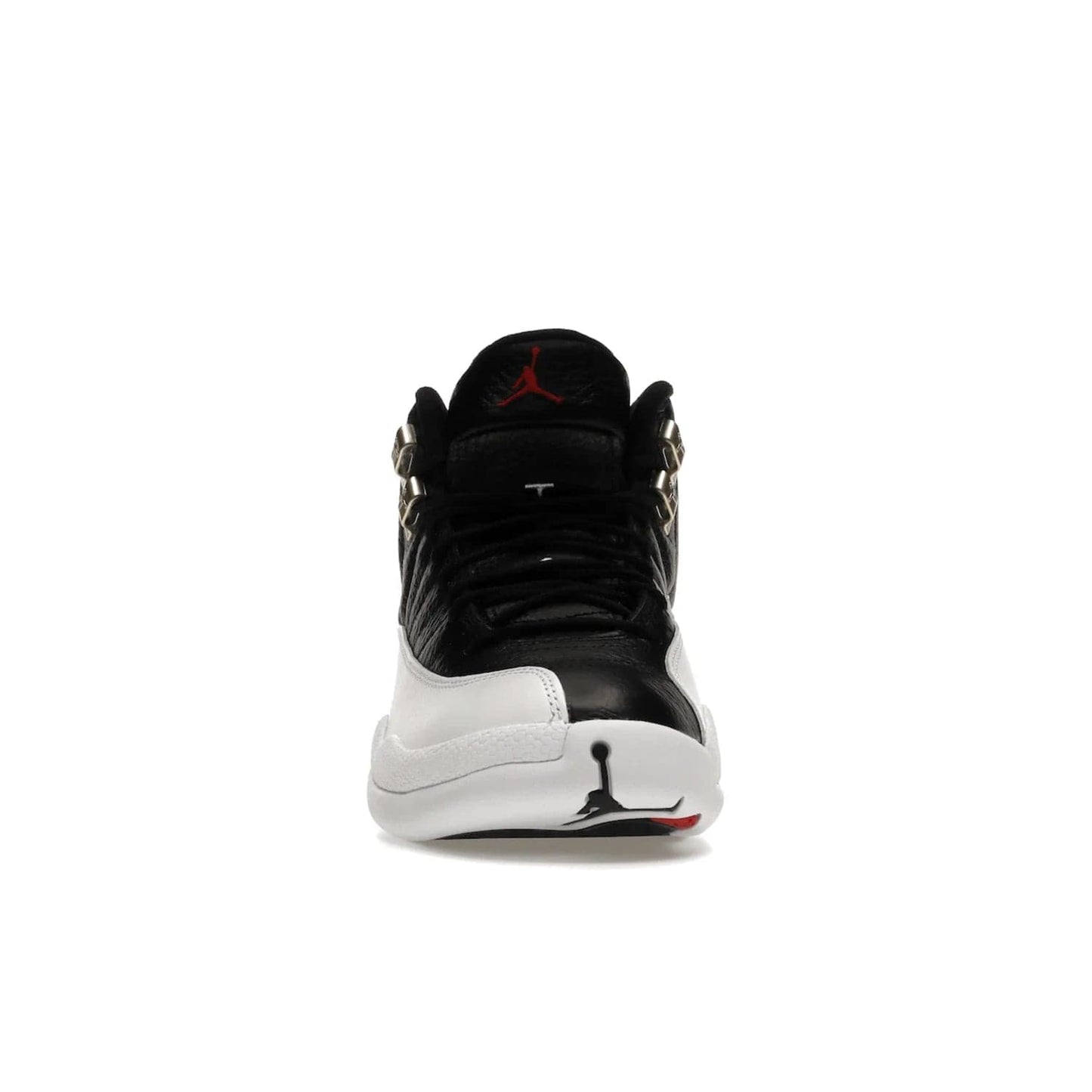 Jordan 12 Retro Playoffs (2022) - Image 10 - Only at www.BallersClubKickz.com - Retro Air Jordan 12 Playoffs. Celebrate 25 years with MJ's iconic shoe. Black tumbled leather upper, white sole with carbon fiber detailing and Jumpman embroidery. Must-have for any Jordan shoe fan. Releases March 2022.
