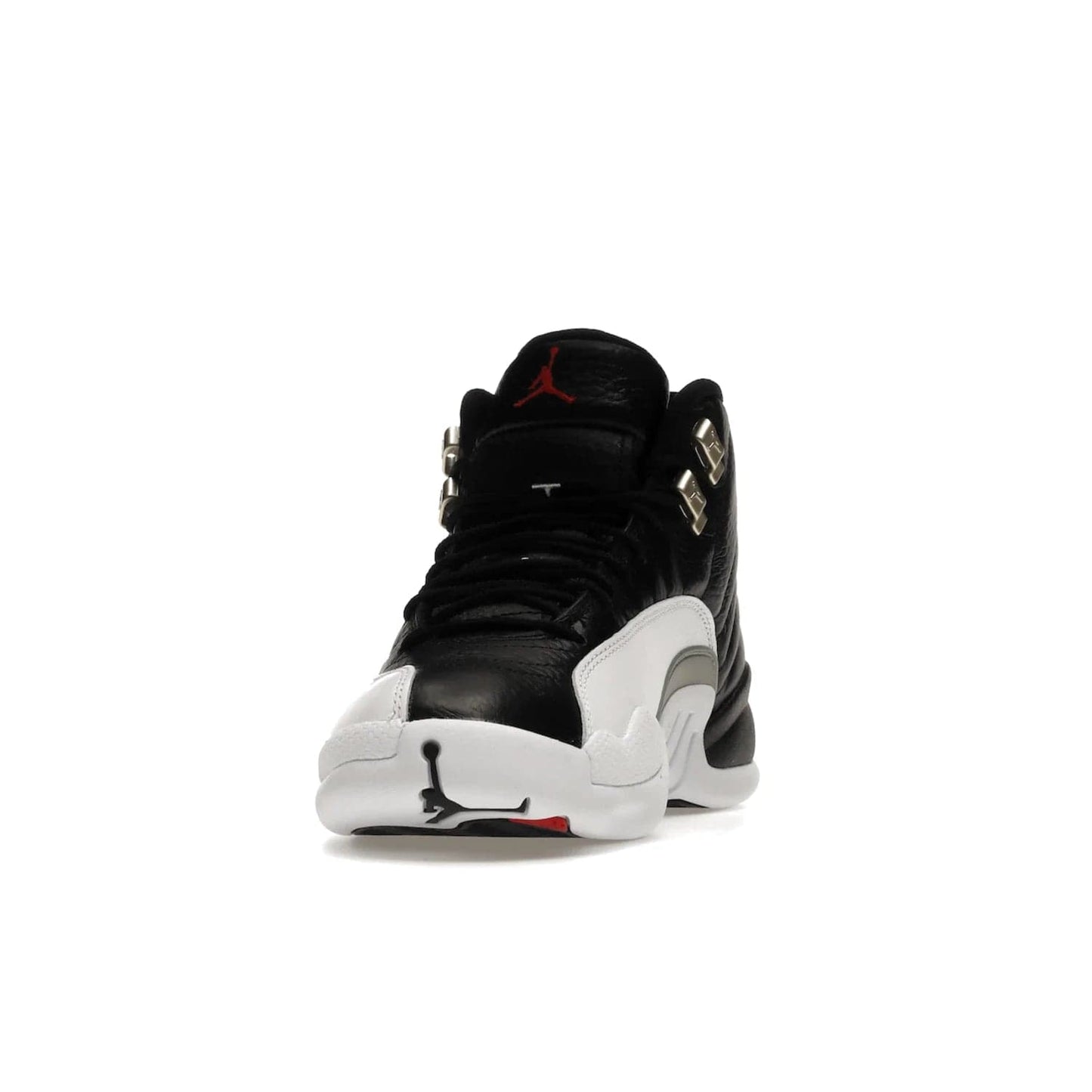 Jordan 12 Retro Playoffs (2022) - Image 12 - Only at www.BallersClubKickz.com - Retro Air Jordan 12 Playoffs. Celebrate 25 years with MJ's iconic shoe. Black tumbled leather upper, white sole with carbon fiber detailing and Jumpman embroidery. Must-have for any Jordan shoe fan. Releases March 2022.