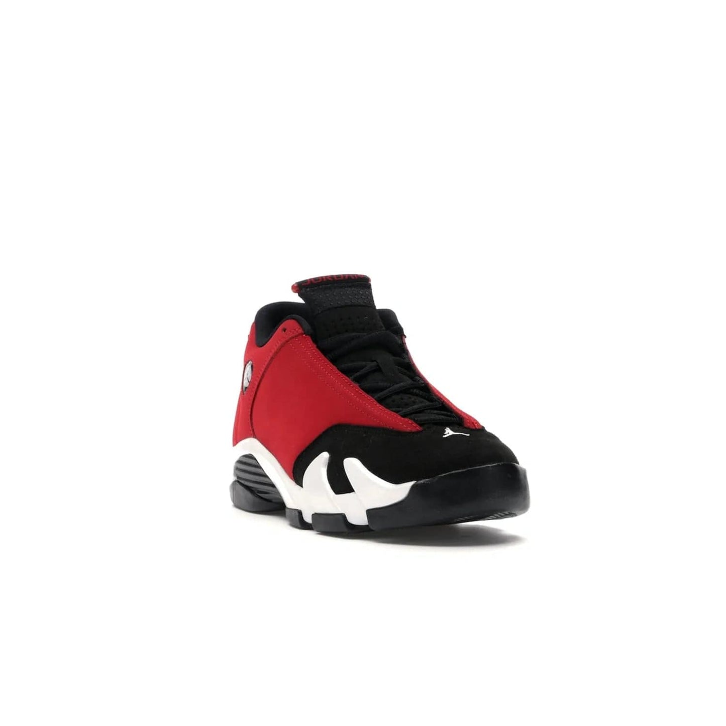 Jordan 14 Retro Gym Red Toro (GS) - Image 7 - Only at www.BallersClubKickz.com - Introducing the Air Jordan 14 Retro Toro GS – perfect for young grade schoolers. Combining black and red suede, Zoom Air cushioning and a Jumpman logo. Get yours on 2 July for $140!