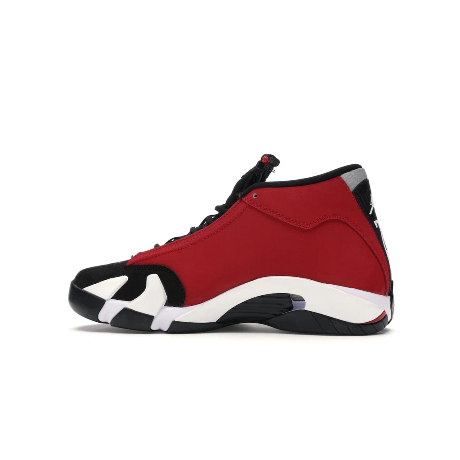 Jordan 14 Retro Gym Red Toro - Image 20 - Only at www.BallersClubKickz.com - Feel the Chicago Bulls energy with the Jordan 14 Retro Gym Red Toro! Black, red, and white design unites performance and fashion. Get your hands on this limited edition Jordan and show off your style today.