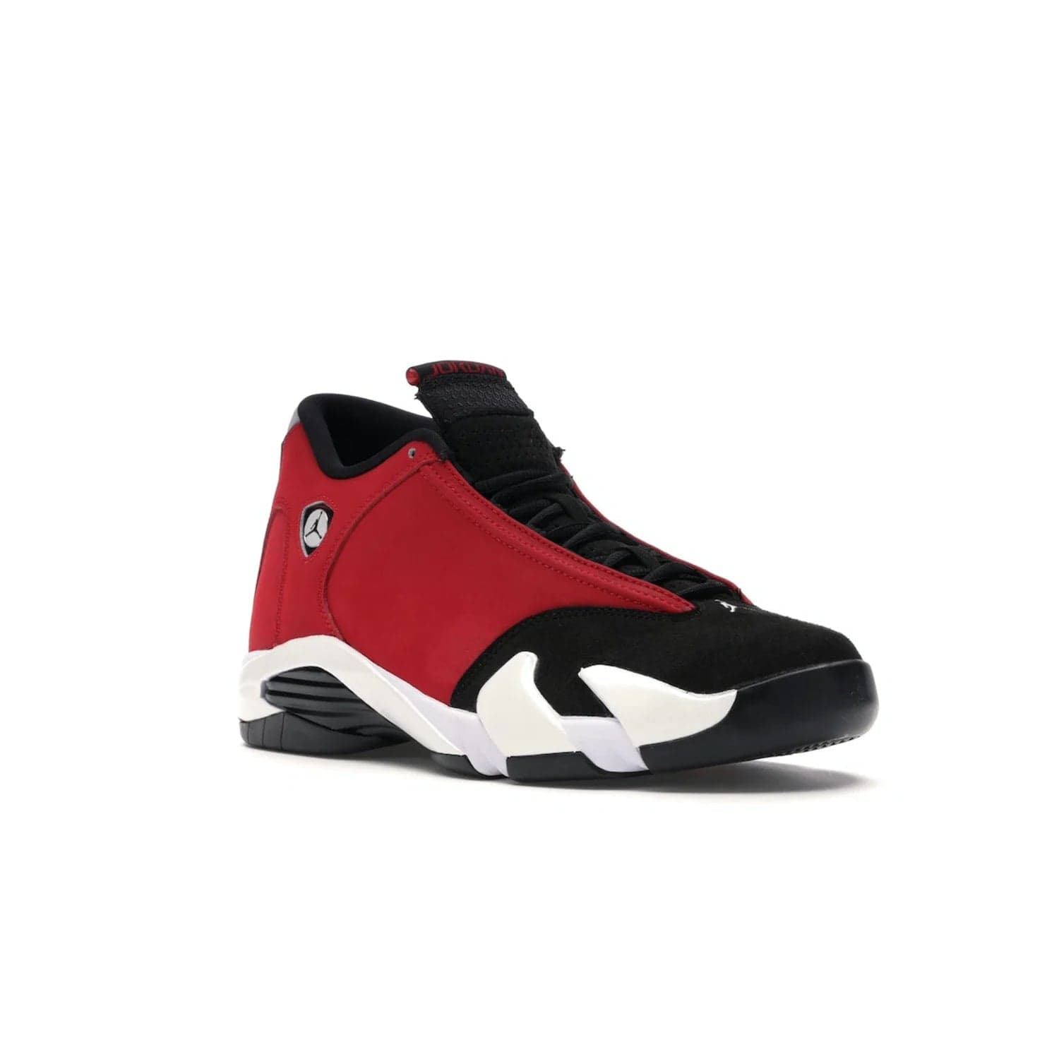 Jordan 14 Retro Gym Red Toro - Image 5 - Only at www.BallersClubKickz.com - Feel the Chicago Bulls energy with the Jordan 14 Retro Gym Red Toro! Black, red, and white design unites performance and fashion. Get your hands on this limited edition Jordan and show off your style today.