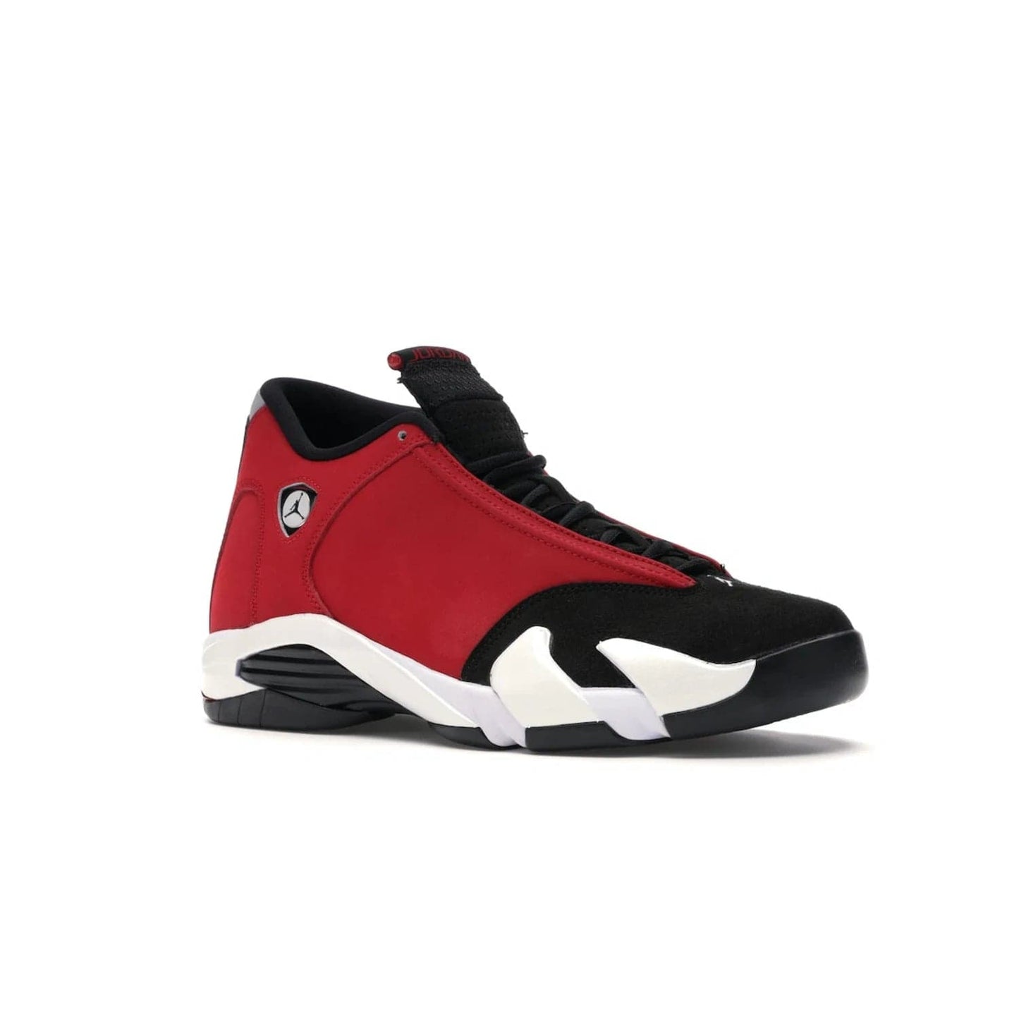 Jordan 14 Retro Gym Red Toro - Image 4 - Only at www.BallersClubKickz.com - Feel the Chicago Bulls energy with the Jordan 14 Retro Gym Red Toro! Black, red, and white design unites performance and fashion. Get your hands on this limited edition Jordan and show off your style today.
