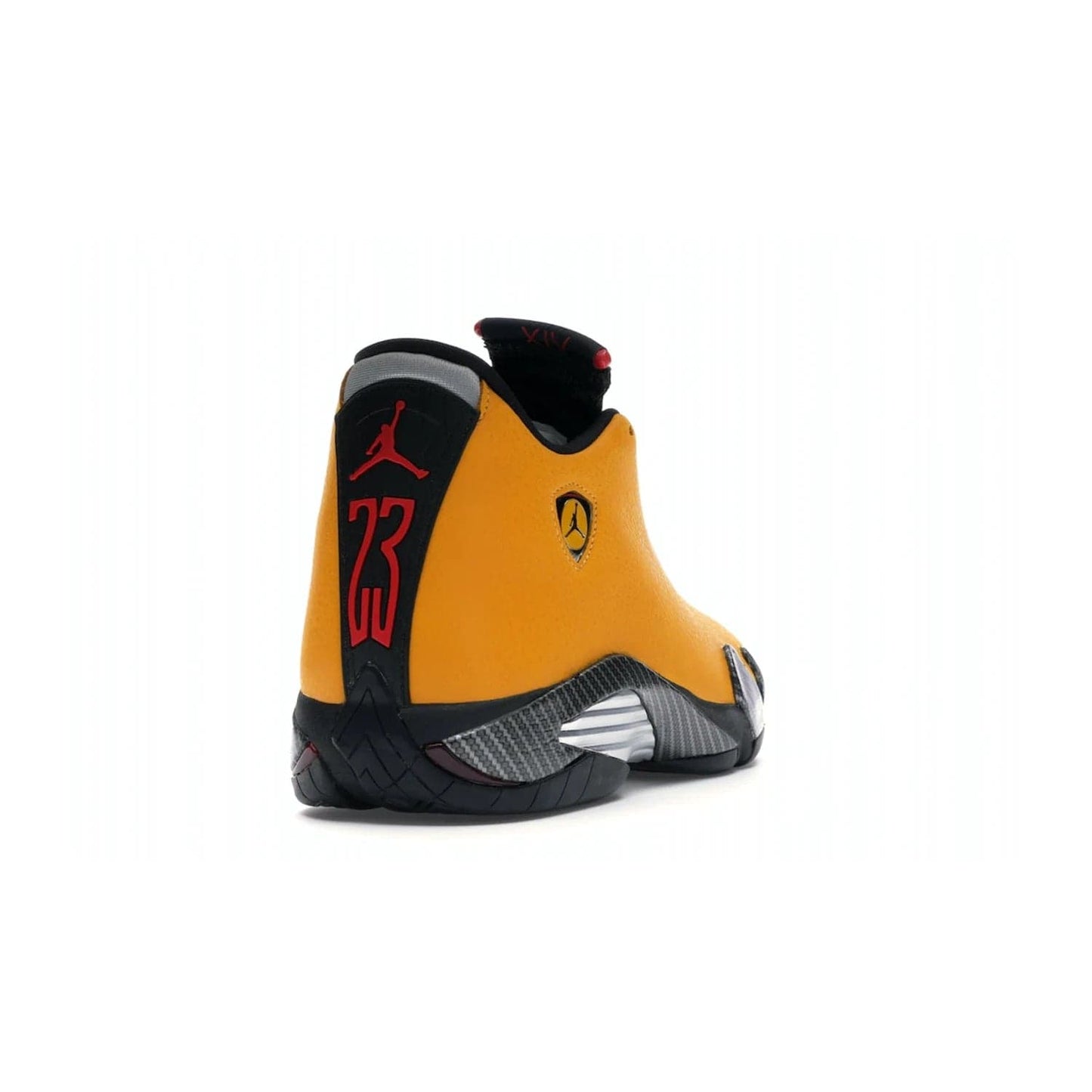 Jordan 14 Retro University Gold - Image 30 - Only at www.BallersClubKickz.com - Air Jordan 14 Retro University Gold: High-quality leather sneaker with Jumpman, tongue & heel logos. Zoom Air units & herringbone traction for superior comfort. University Gold outsole for stylish streetwear.