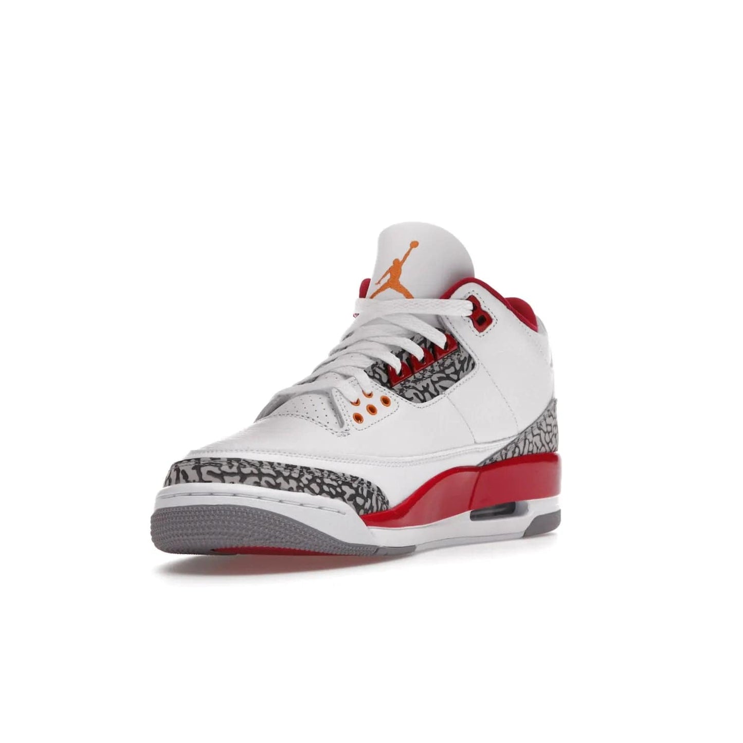 Jordan 3 Retro Cardinal Red - Image 14 - Only at www.BallersClubKickz.com - Air Jordan 3 Retro Cardinal Red combines classic style and modern appeal - white tumbled leather, signature Elephant Print overlays, cardinal red midsoles, Jumpman logo embroidery. Available Feb 2022.