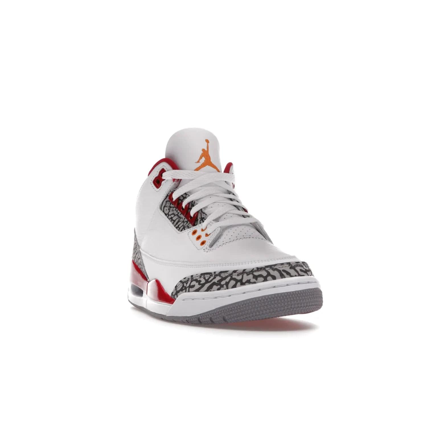Jordan 3 Retro Cardinal Red - Image 8 - Only at www.BallersClubKickz.com - Air Jordan 3 Retro Cardinal Red combines classic style and modern appeal - white tumbled leather, signature Elephant Print overlays, cardinal red midsoles, Jumpman logo embroidery. Available Feb 2022.