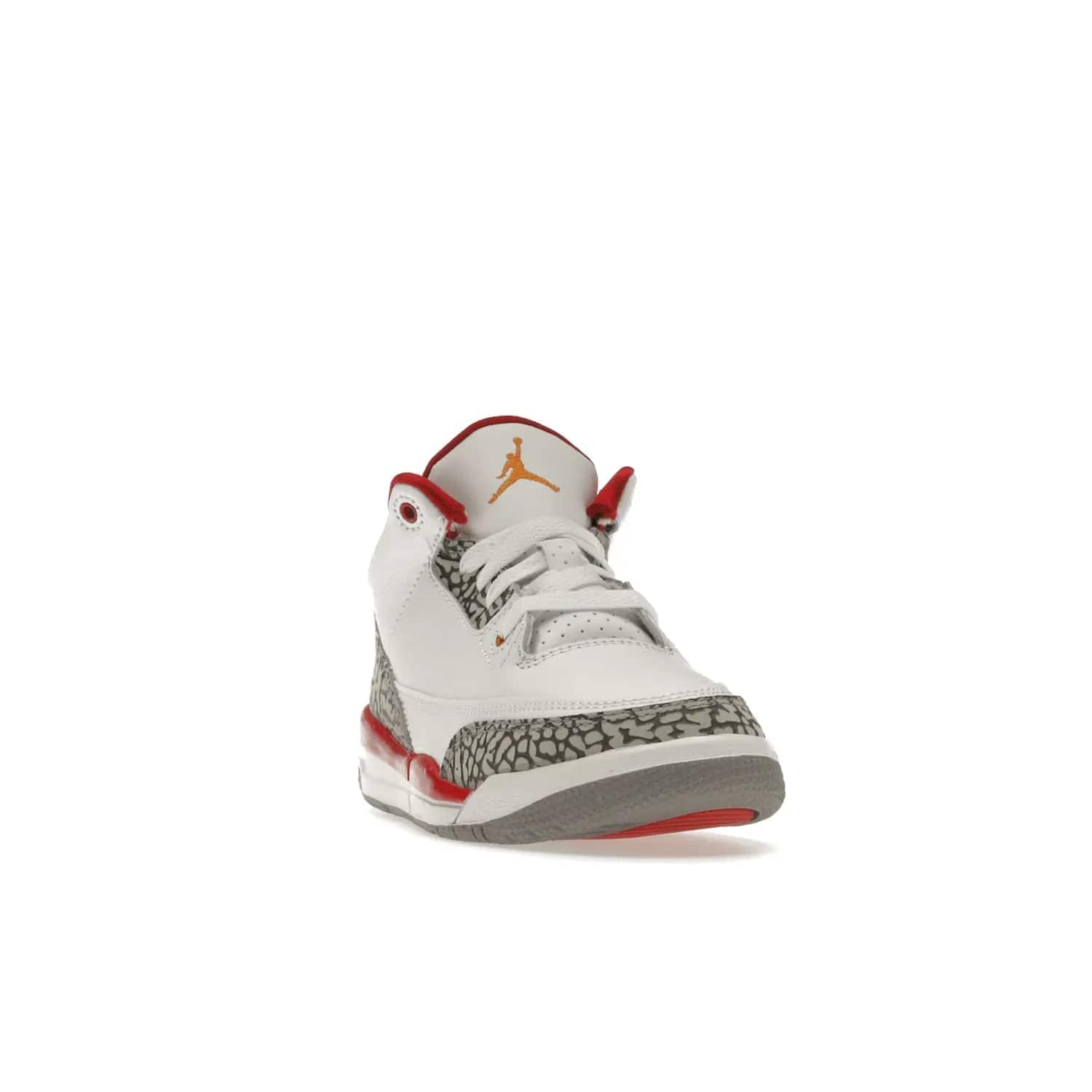 Jordan 3 Retro Cardinal (PS) - Image 8 - Only at www.BallersClubKickz.com - Add retro style to your sneaker collection with the Jordan 3 Retro Cardinal (PS). Featuring classic Jordan 3 details and colors of cardinal red, light curry, and cement grey. Available Feb. 2022.