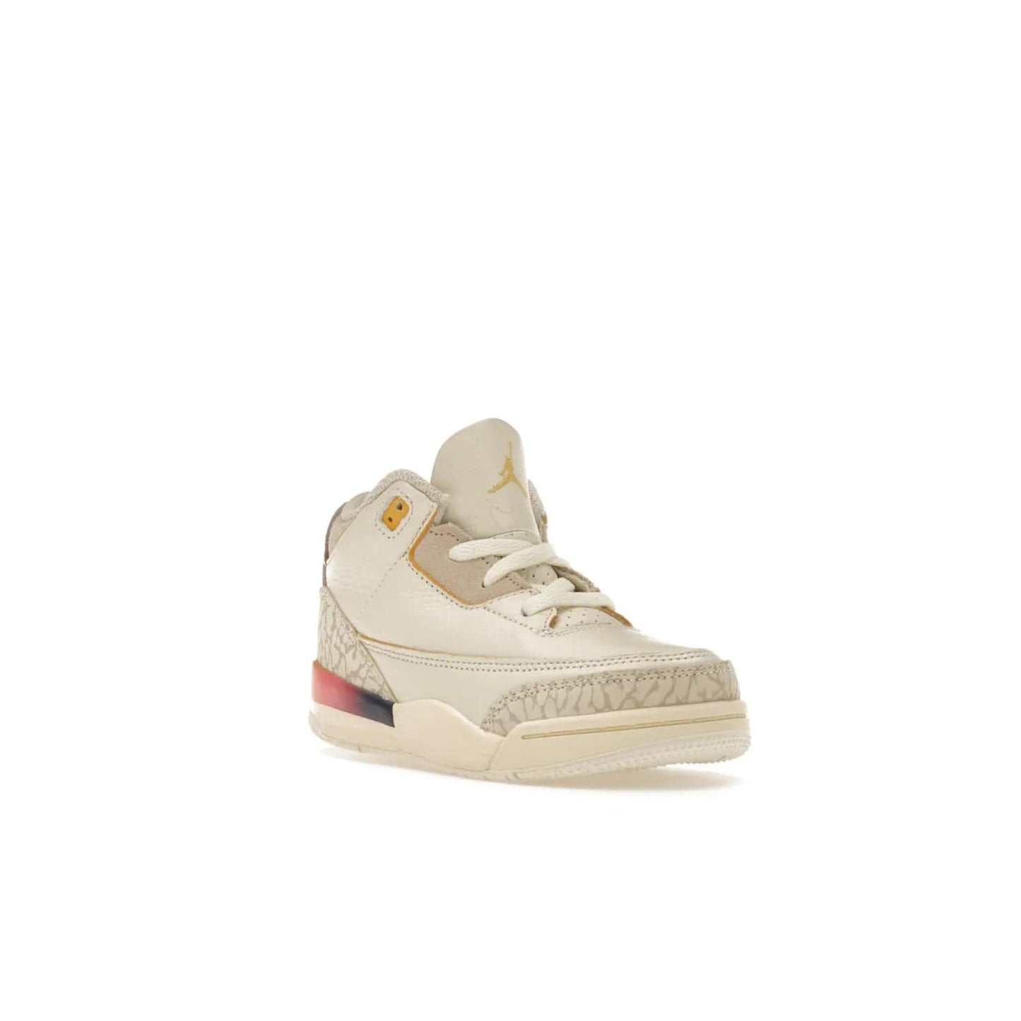 Jordan 3 Retro SP J Balvin Medellín Sunset (TD) - Image 6 - Only at www.BallersClubKickz.com - Celebrate Afro-Colombian reggaeton superstar J Balvin with the Jordan 3 Retro SP J Balvin Medellín Sunset (TD). Releasing in September 2023, the shoe features a multi-colored upper and midsole, and an artistic design for a major statement.