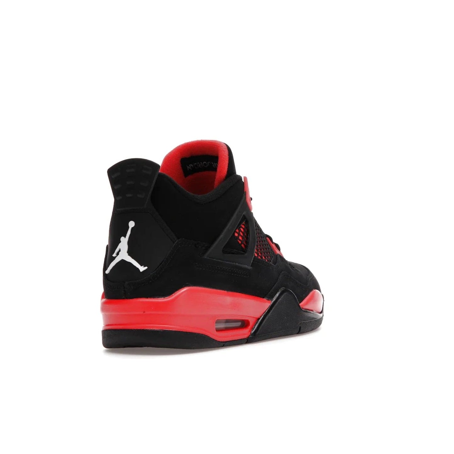 Jordan 4 Retro Red Thunder (GS) - Image 31 - Only at www.BallersClubKickz.com - The Air Jordan 4 Retro Red Thunder GS features a stylish black and crimson upper with a Jumpman logo. Athletic midsole with Air bubbles for cushioning and black rubber outsole with iconic motif complete this classic sneaker.