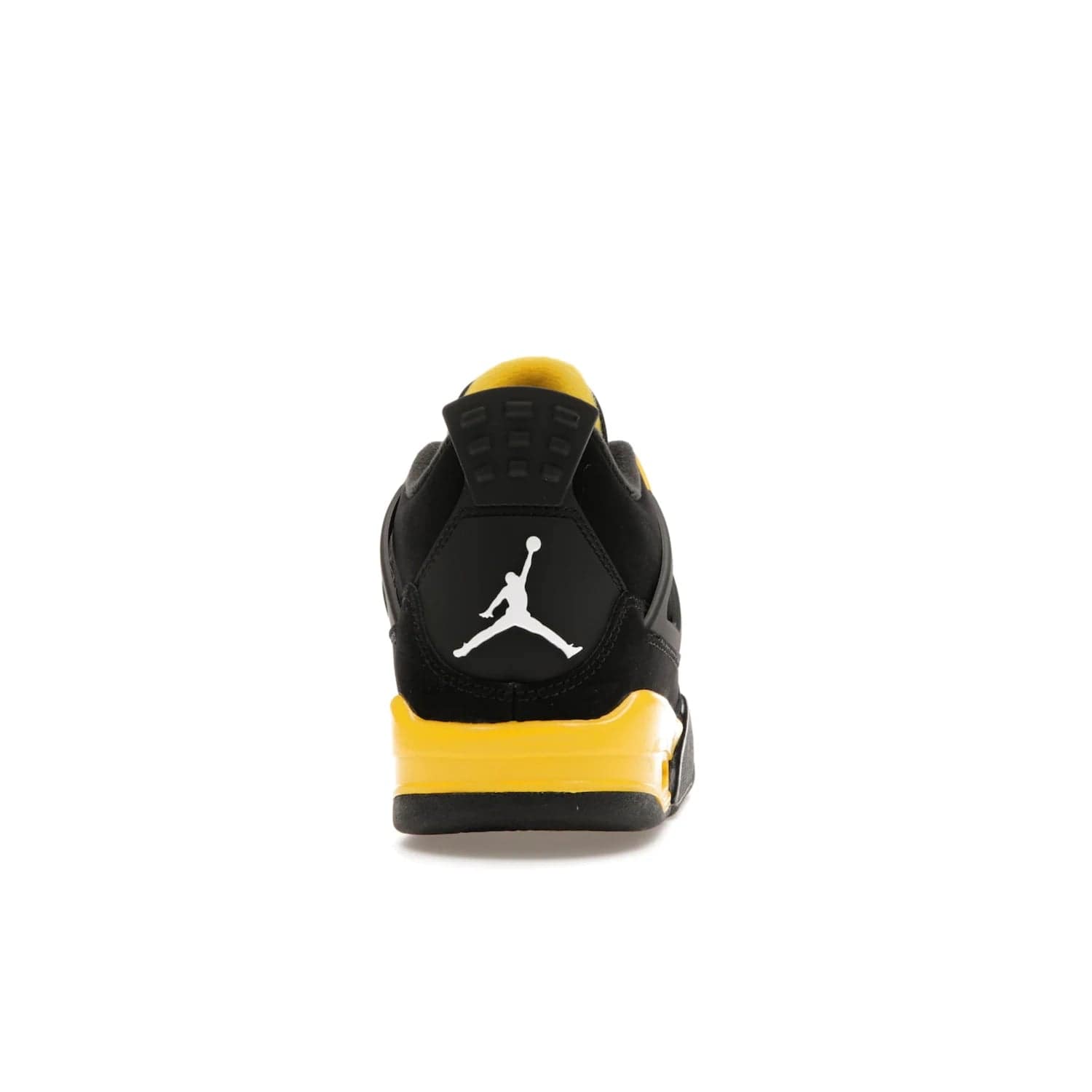 Jordan 4 Retro Thunder (2023) (GS) - Image 28 - Only at www.BallersClubKickz.com - Introducing the iconic Jordan 4 Retro Thunder from the 2023 collection! Sleek black and Tour Yellow detailing. Signature Jordan tongue tab. Mesmerizing design for sneaker collectors. Get yours now!