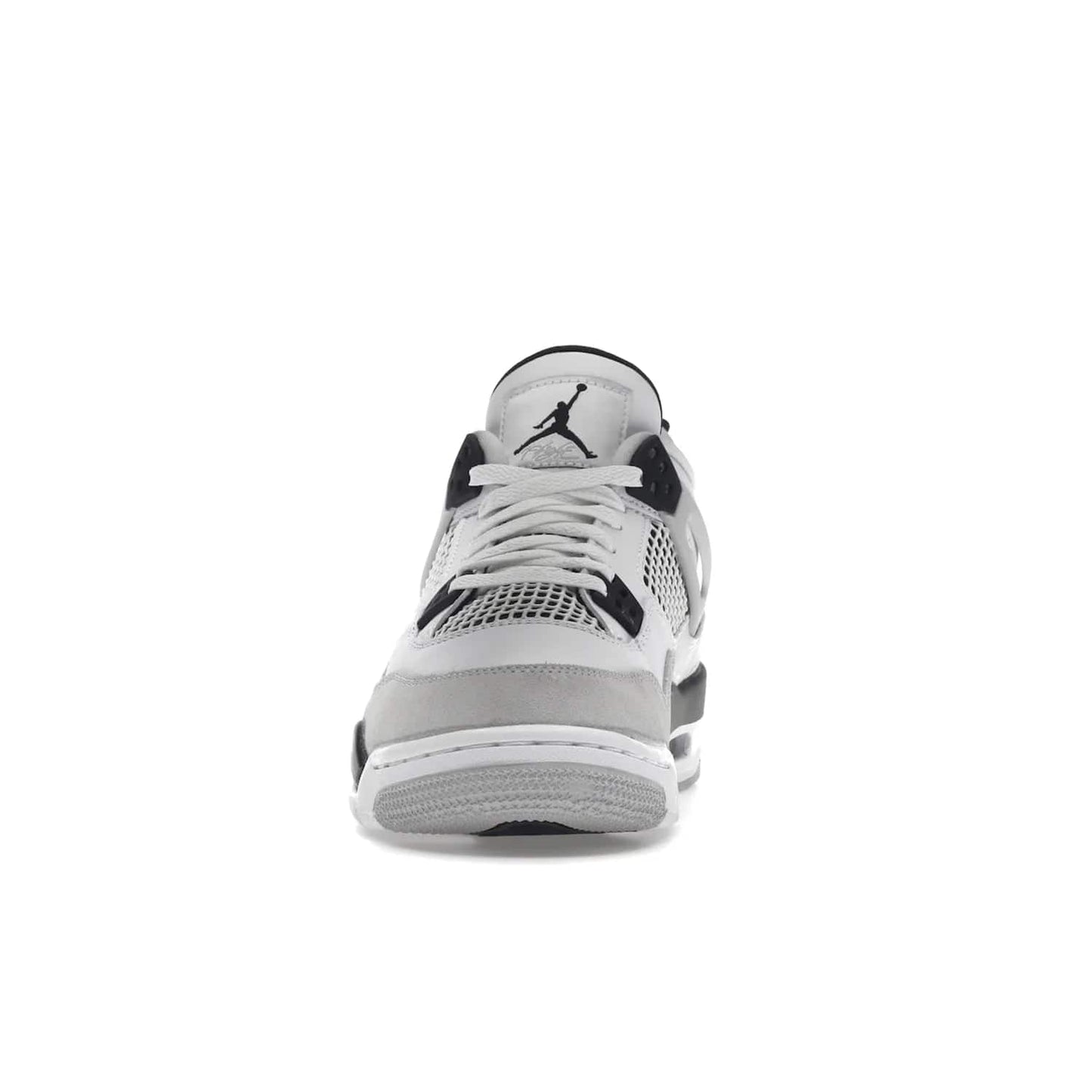 Jordan 4 Retro Military Black (GS) - Image 11 - Only at www.BallersClubKickz.com - A must-have for grade schoolers, the Air Jordan 4 Retro Military Black (GS) offers classic style with plenty of breathable support. Featuring a white sole and base with suede and leather overlays in subtle black and grey tones, the shoes are perfect for active pursuits and everyday comfort. Get an instant classic today!