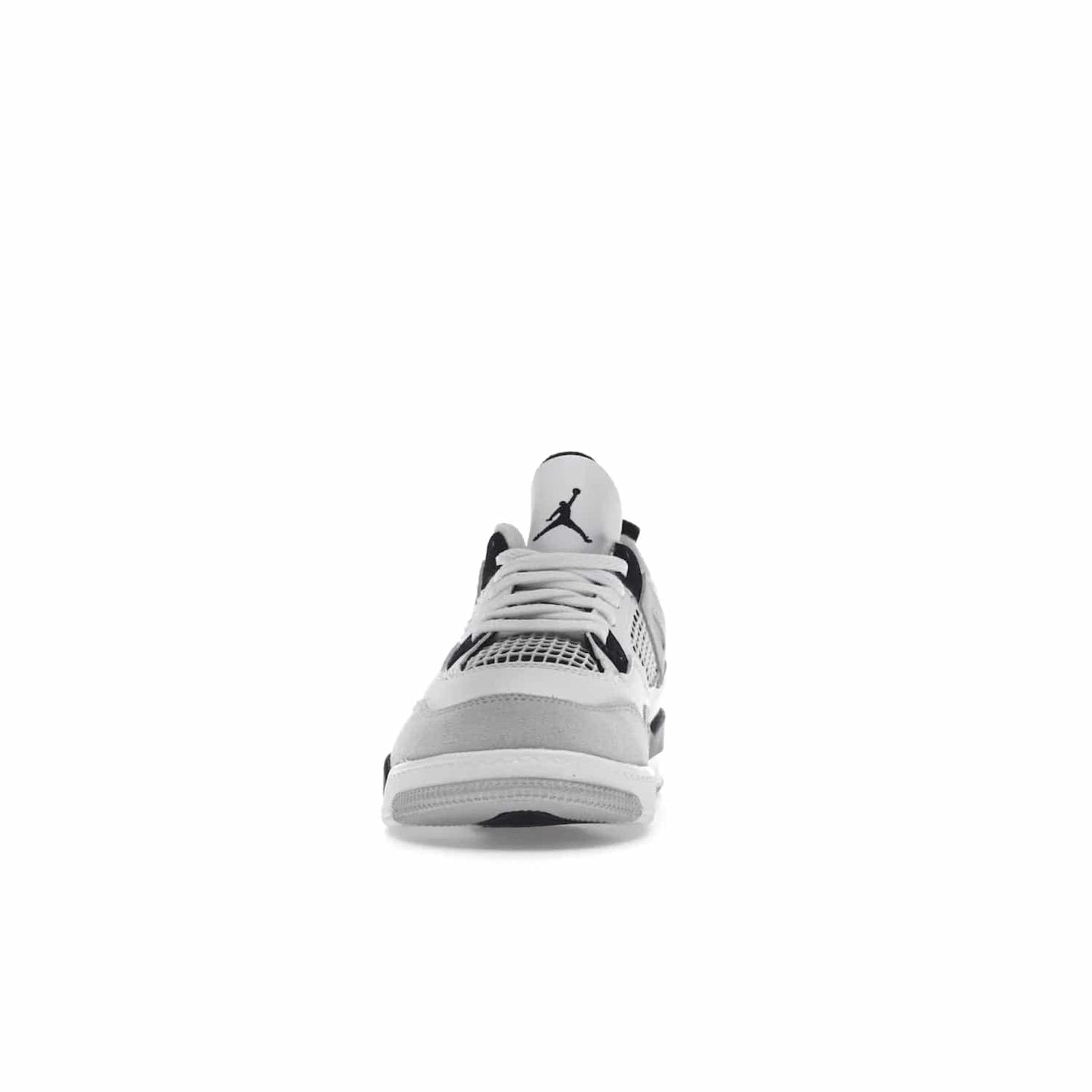 Jordan 4 Retro Military Black (PS) - Image 11 - Only at www.BallersClubKickz.com - Iconic Air Jordan 4 Retro Military Black PS with classic White, Black and Neutral Grey color palette. Mesh panels, adjustable lacing and rubber outsole. Releasing on 21st May 2022 - must-have for any sneaker collection.