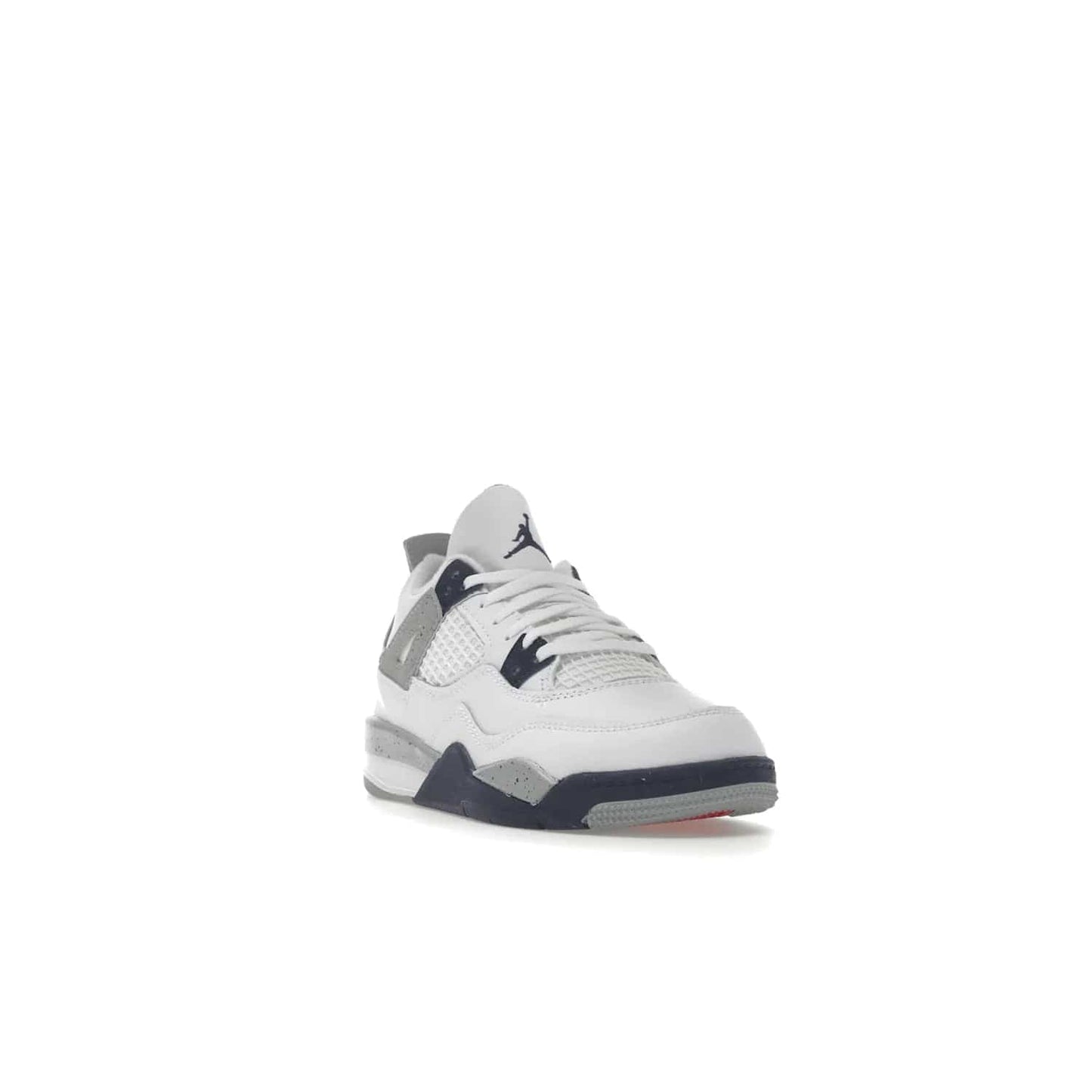 Jordan 4 Retro Midnight Navy (PS) - Image 7 - Only at www.BallersClubKickz.com - Get freshened up for the start of the year with the Air Jordan 4 Retro Midnight Navy PS. Boasting iconic 1989 styling with updated features, including white tumbled leather overlays, a foam midsole, and a rubber outsole. Look your best and order by October 29th, 2022.