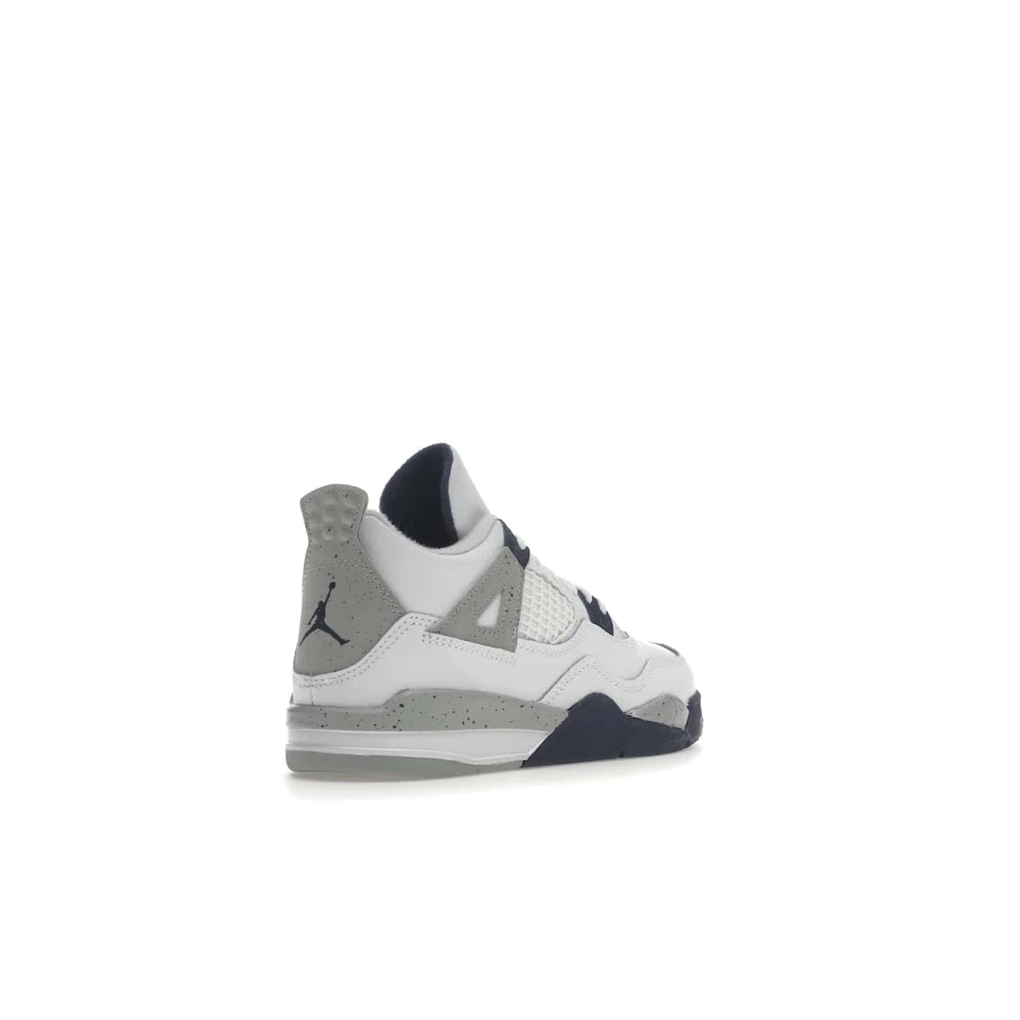 Jordan 4 Retro Midnight Navy (PS) - Image 32 - Only at www.BallersClubKickz.com - Get freshened up for the start of the year with the Air Jordan 4 Retro Midnight Navy PS. Boasting iconic 1989 styling with updated features, including white tumbled leather overlays, a foam midsole, and a rubber outsole. Look your best and order by October 29th, 2022.