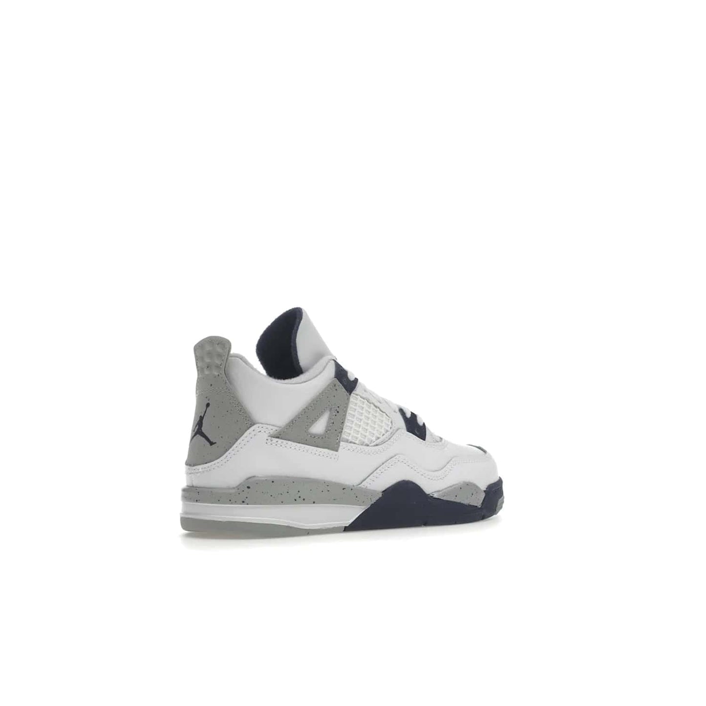 Jordan 4 Retro Midnight Navy (PS) - Image 33 - Only at www.BallersClubKickz.com - Get freshened up for the start of the year with the Air Jordan 4 Retro Midnight Navy PS. Boasting iconic 1989 styling with updated features, including white tumbled leather overlays, a foam midsole, and a rubber outsole. Look your best and order by October 29th, 2022.