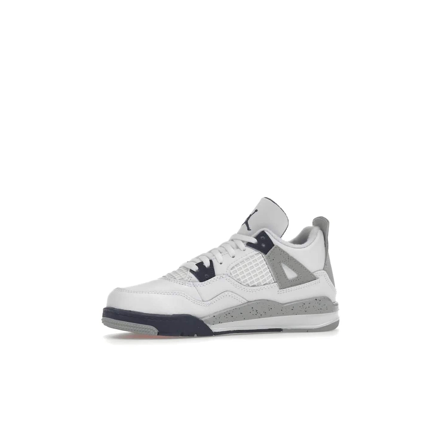 Jordan 4 Retro Midnight Navy (PS) - Image 17 - Only at www.BallersClubKickz.com - Get freshened up for the start of the year with the Air Jordan 4 Retro Midnight Navy PS. Boasting iconic 1989 styling with updated features, including white tumbled leather overlays, a foam midsole, and a rubber outsole. Look your best and order by October 29th, 2022.