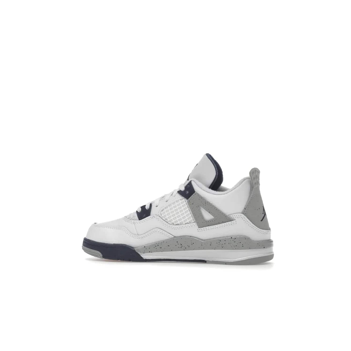 Jordan 4 Retro Midnight Navy (PS) - Image 21 - Only at www.BallersClubKickz.com - Get freshened up for the start of the year with the Air Jordan 4 Retro Midnight Navy PS. Boasting iconic 1989 styling with updated features, including white tumbled leather overlays, a foam midsole, and a rubber outsole. Look your best and order by October 29th, 2022.