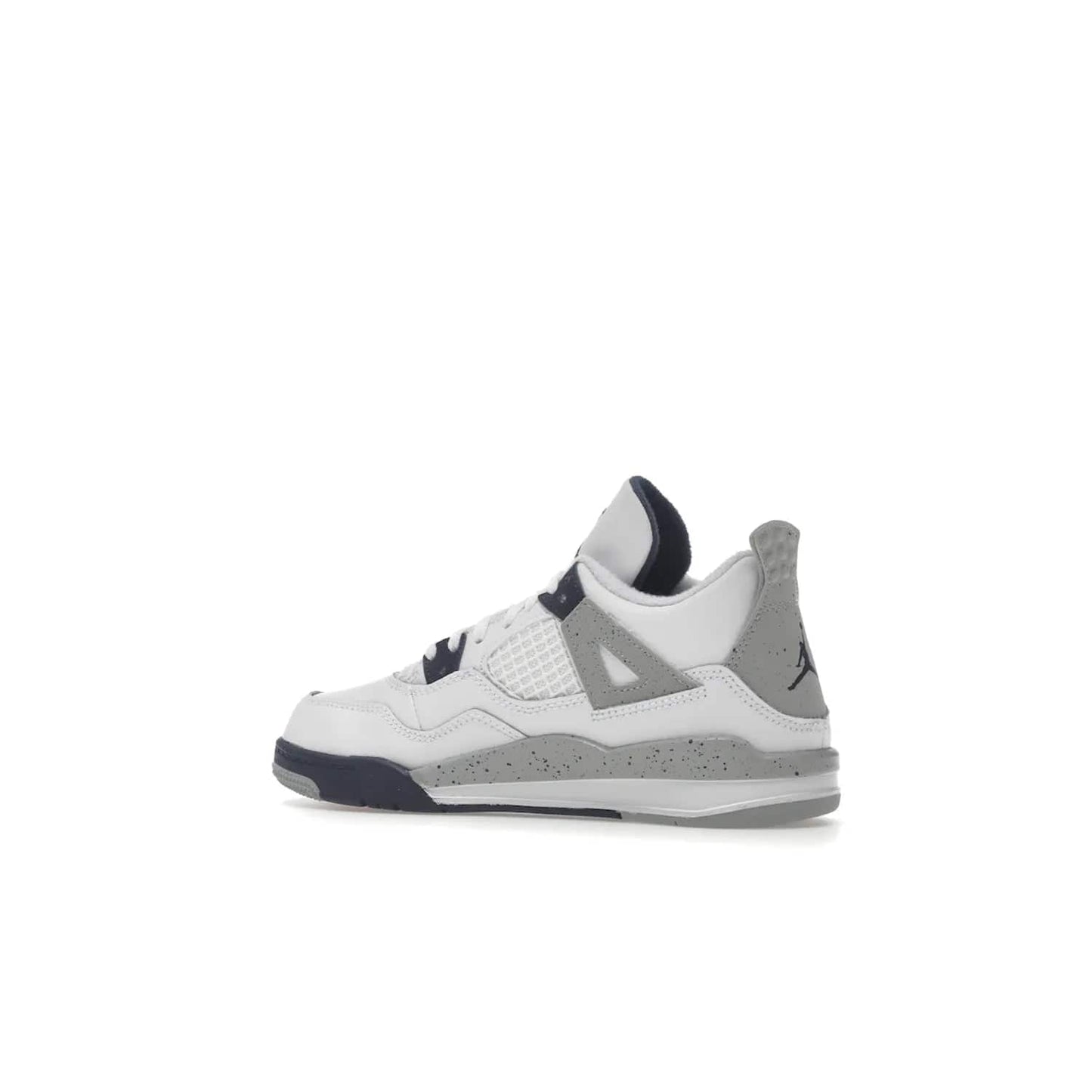 Jordan 4 Retro Midnight Navy (PS) - Image 22 - Only at www.BallersClubKickz.com - Get freshened up for the start of the year with the Air Jordan 4 Retro Midnight Navy PS. Boasting iconic 1989 styling with updated features, including white tumbled leather overlays, a foam midsole, and a rubber outsole. Look your best and order by October 29th, 2022.