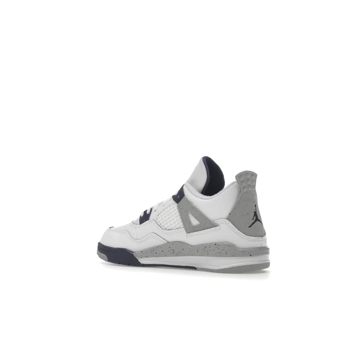 Jordan 4 Retro Midnight Navy (PS) - Image 23 - Only at www.BallersClubKickz.com - Get freshened up for the start of the year with the Air Jordan 4 Retro Midnight Navy PS. Boasting iconic 1989 styling with updated features, including white tumbled leather overlays, a foam midsole, and a rubber outsole. Look your best and order by October 29th, 2022.