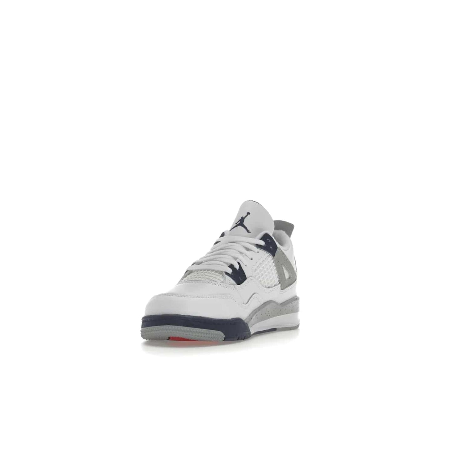 Jordan 4 Retro Midnight Navy (PS) - Image 13 - Only at www.BallersClubKickz.com - Get freshened up for the start of the year with the Air Jordan 4 Retro Midnight Navy PS. Boasting iconic 1989 styling with updated features, including white tumbled leather overlays, a foam midsole, and a rubber outsole. Look your best and order by October 29th, 2022.