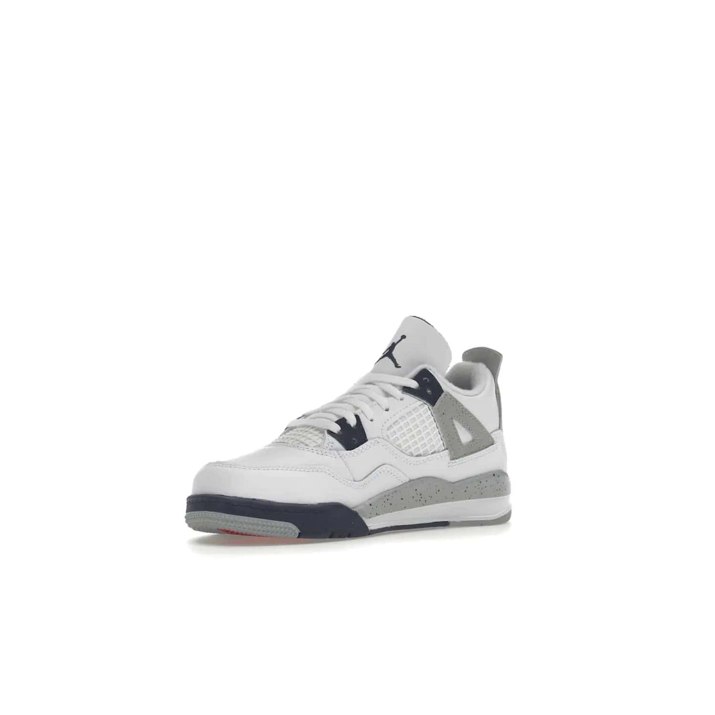 Jordan 4 Retro Midnight Navy (PS) - Image 15 - Only at www.BallersClubKickz.com - Get freshened up for the start of the year with the Air Jordan 4 Retro Midnight Navy PS. Boasting iconic 1989 styling with updated features, including white tumbled leather overlays, a foam midsole, and a rubber outsole. Look your best and order by October 29th, 2022.