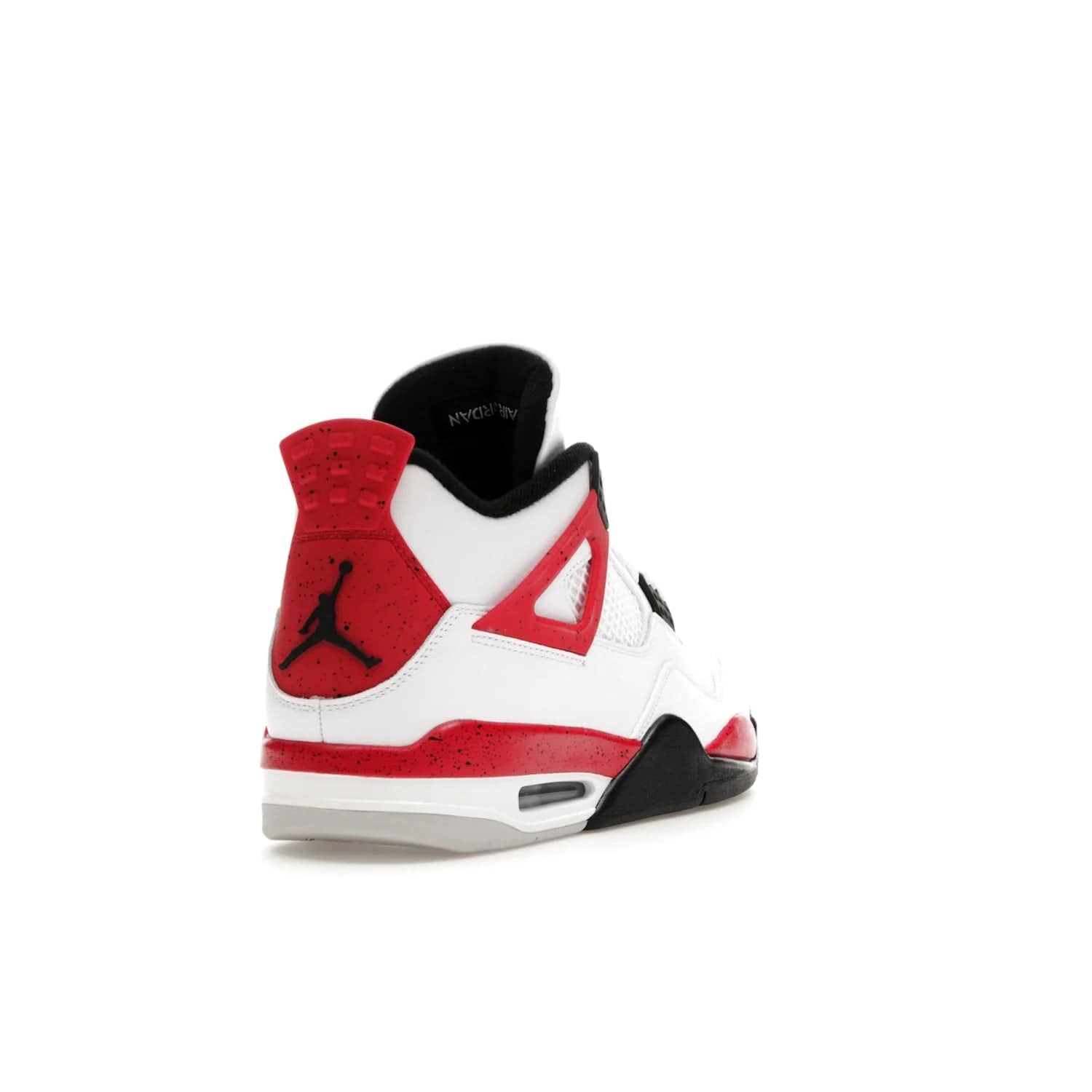 Jordan 4 Retro Red Cement - Image 31 - Only at www.BallersClubKickz.com - Iconic Jordan silhouette with a unique twist. White premium leather uppers with fire red and black detailing. Black, white, and fire red midsole with mesh detailing and Jumpman logo. Jordan 4 Retro Red Cement released with premium price.