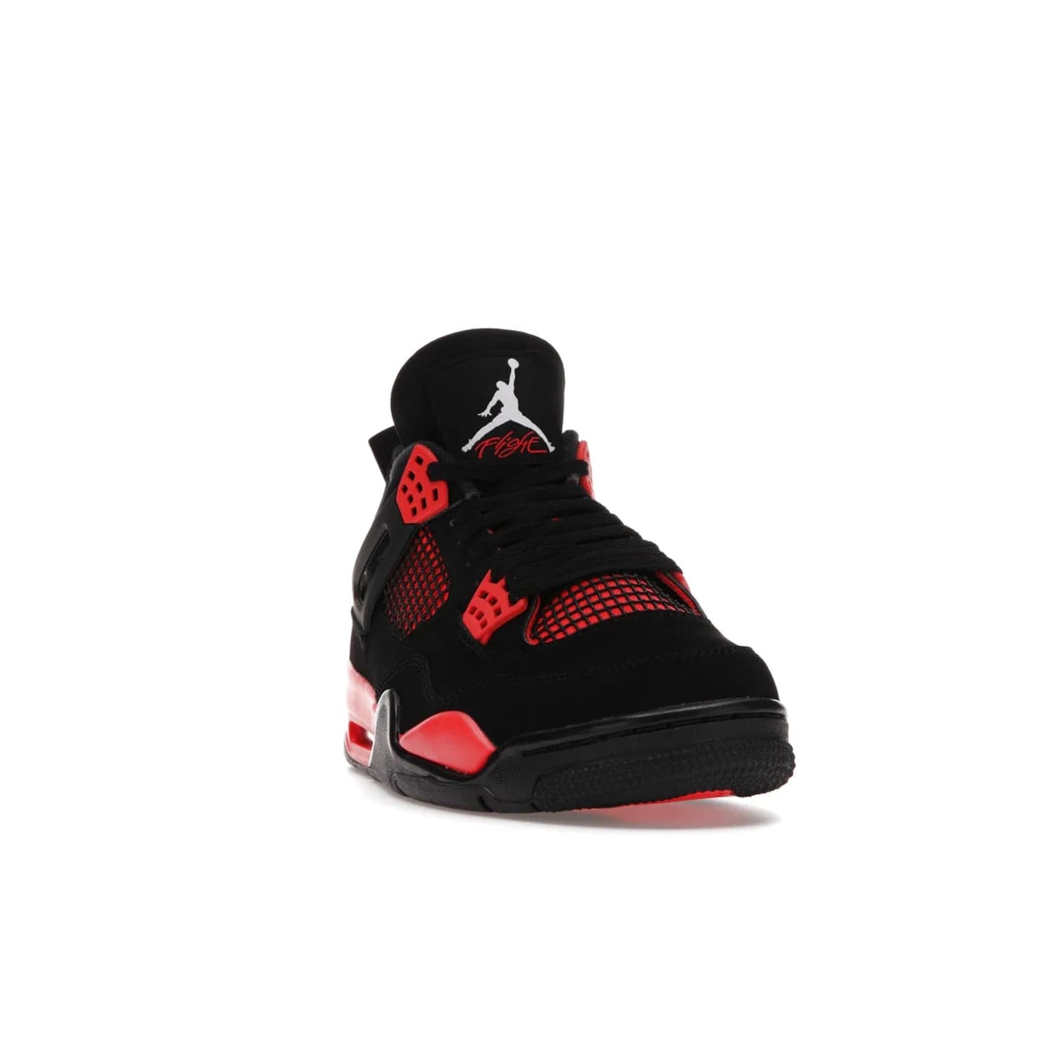 Jordan 4 Retro Red Thunder - Image 8 - Only at www.BallersClubKickz.com - Upscale your footwear with the Air Jordan 4 Retro Red Thunder. Featuring a Durabuck upper, red underlays, signature Flight patch, and vibrant red midsole, this retro sneaker adds style and edge. Releases in January 2022.