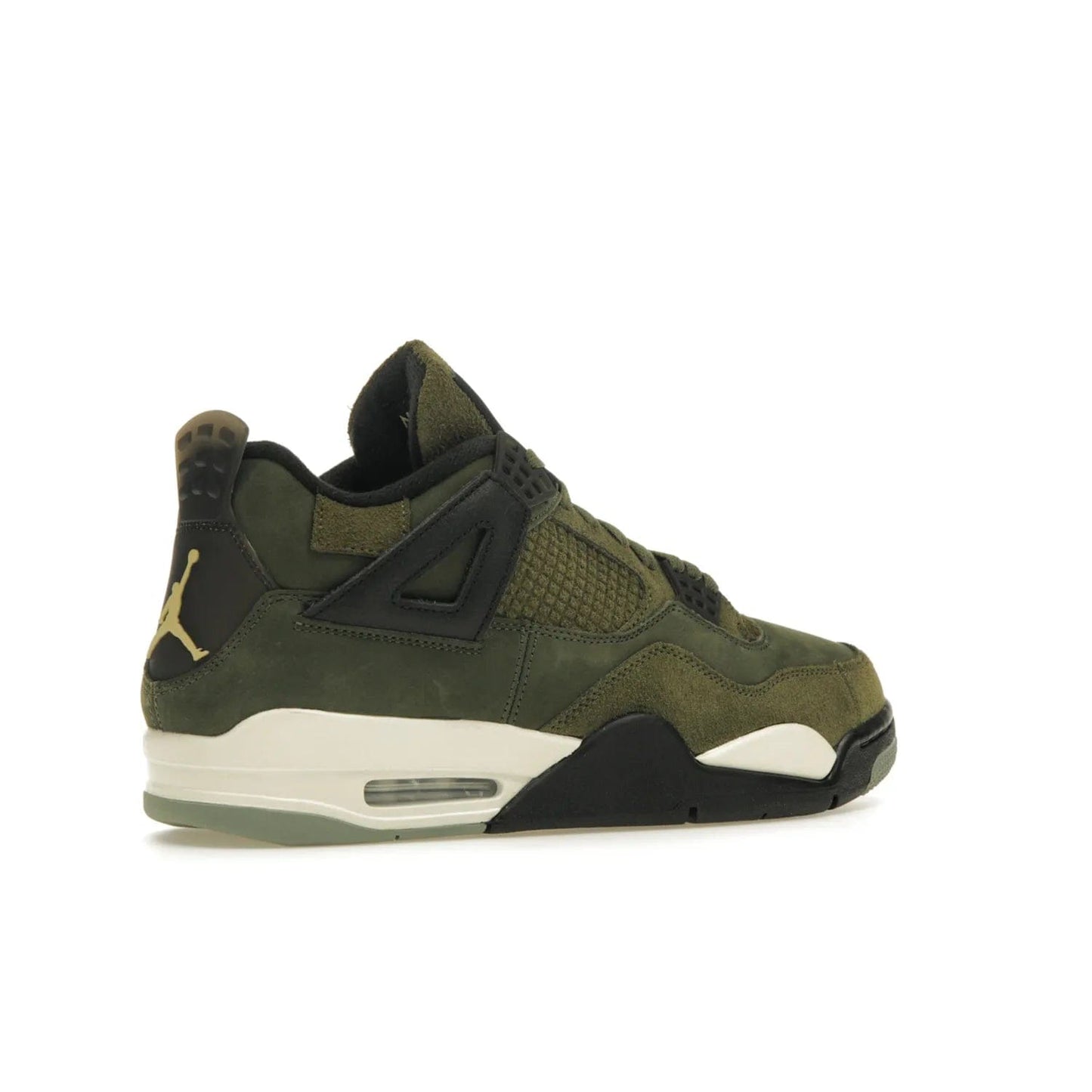 Jordan 4 Retro SE Craft Medium Olive - Image 34 - Only at www.BallersClubKickz.com - Grab the Jordan 4 Retro SE Crafts for a unique style. Combines Medium Olive, Pale Vanilla, Khaki, Black and Sail, with same classic shape, cushioning, and rubber outsole. Available on November 18th!