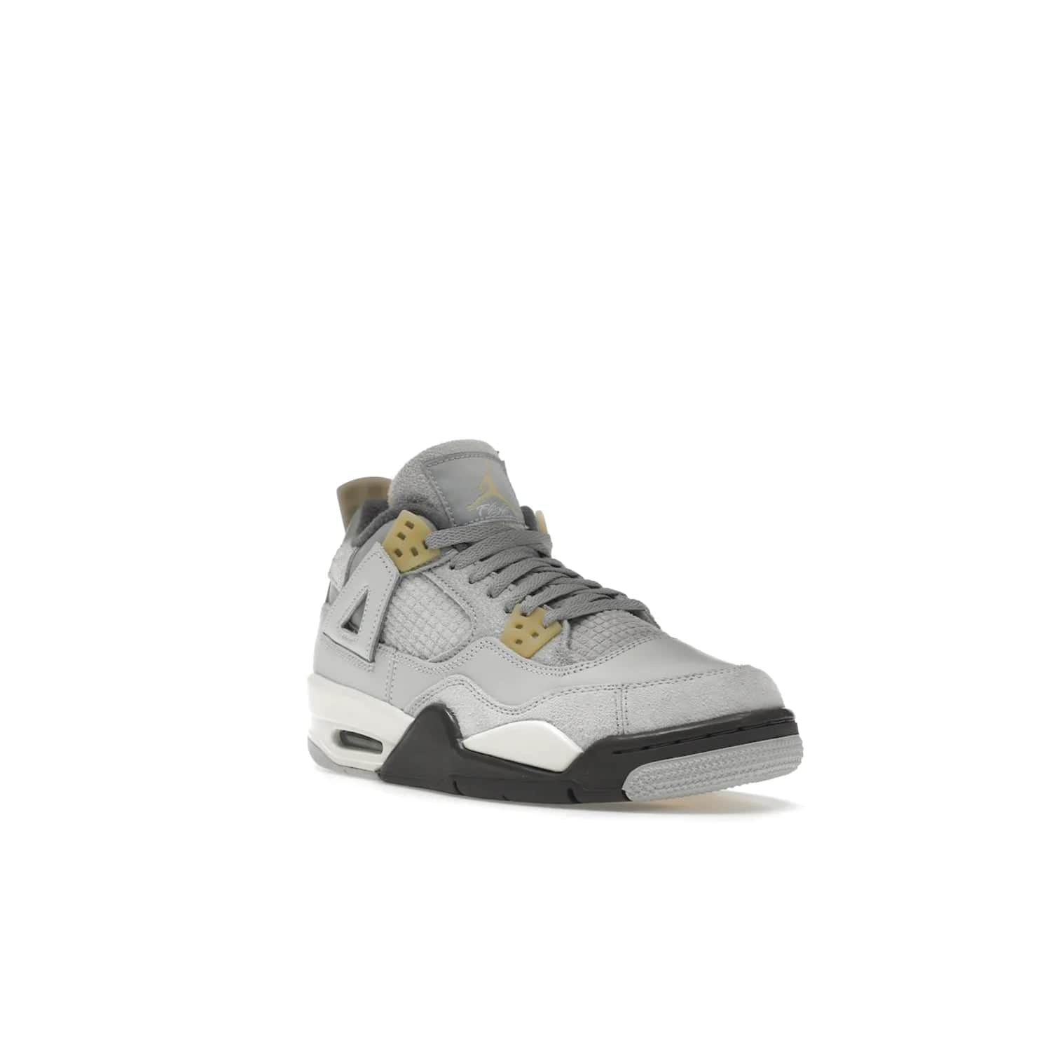 Jordan 4 Retro SE Craft Photon Dust (GS) - Image 6 - Only at www.BallersClubKickz.com - Shop the Jordan 4 Retro SE Craft Photon Dust (GS), the ultimate mix of style and comfort. With photonic dust, pale vanilla, off-white, grey fog, flat pewter and sail colorway, foam midsole, and rubber outsole, don't miss this special edition Jordan 4 releasing Feb 11, 2023.