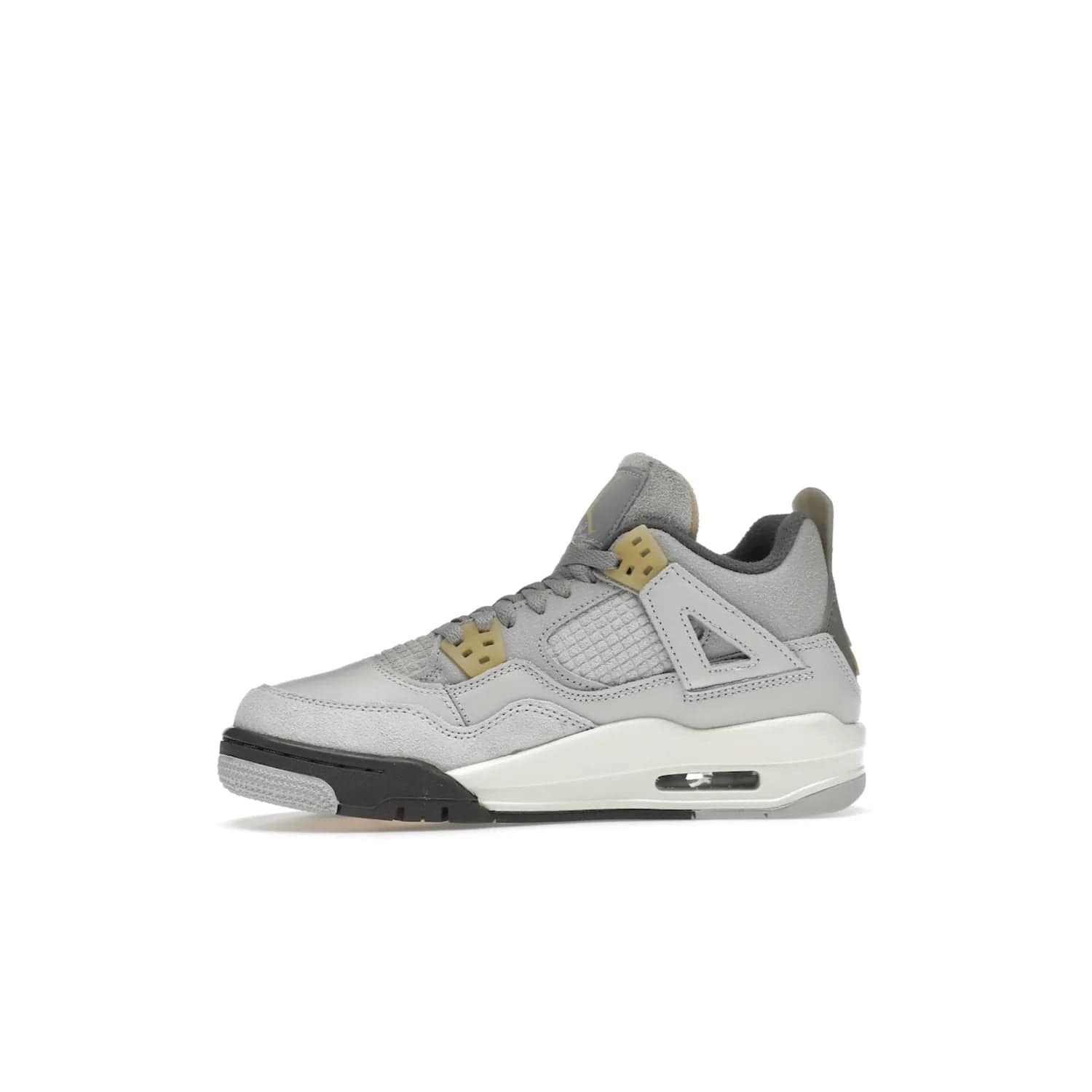 Jordan 4 Retro SE Craft Photon Dust (GS) - Image 18 - Only at www.BallersClubKickz.com - Shop the Jordan 4 Retro SE Craft Photon Dust (GS), the ultimate mix of style and comfort. With photonic dust, pale vanilla, off-white, grey fog, flat pewter and sail colorway, foam midsole, and rubber outsole, don't miss this special edition Jordan 4 releasing Feb 11, 2023.
