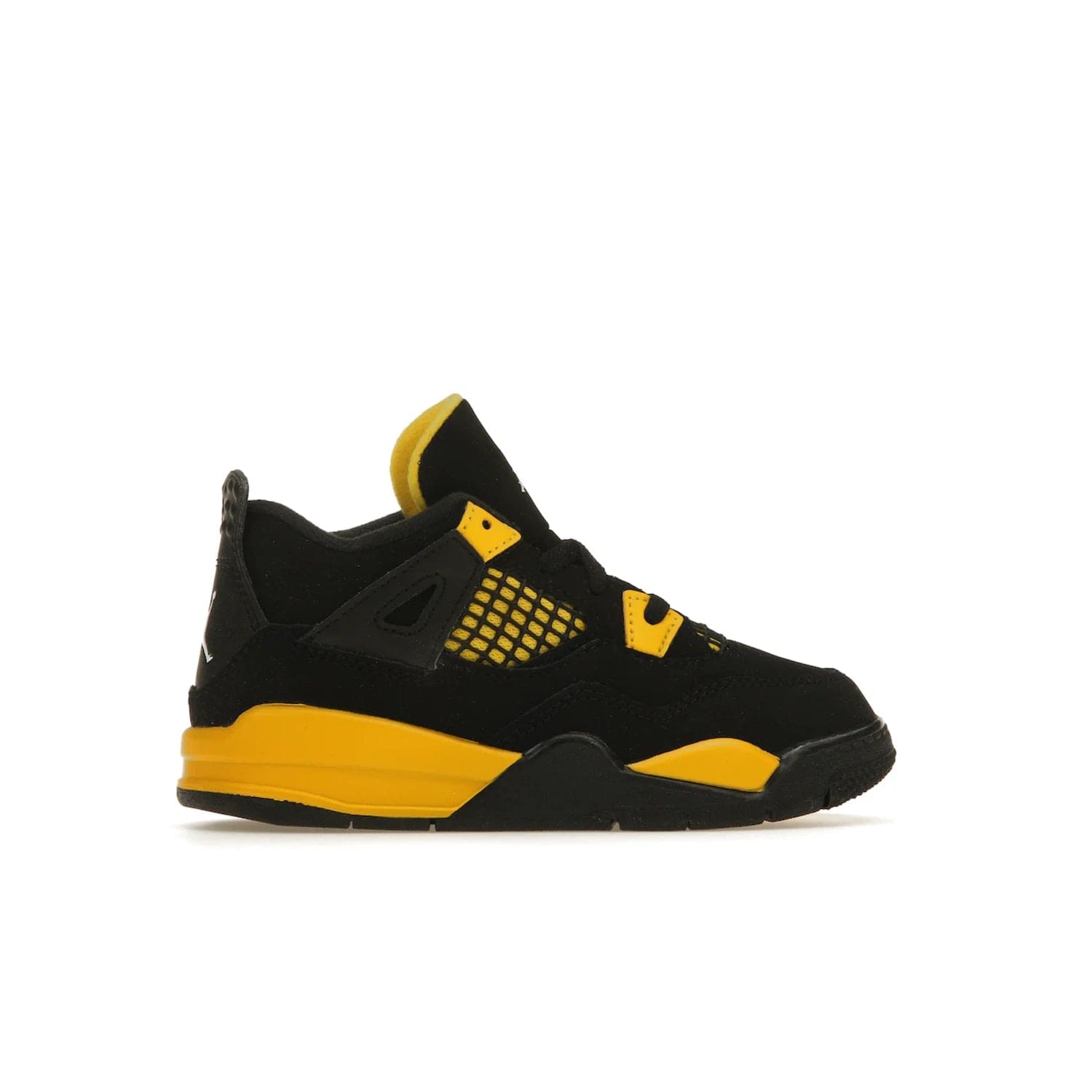 Jordan 4 Retro Thunder (2023) (TD) - Image 36 - Only at www.BallersClubKickz.com - Introducing the Jordan 4 Retro Thunder (2023) (TD): All-Black upper with Tour Yellow accents & Nike Air cushioning. Releasing in 2023.