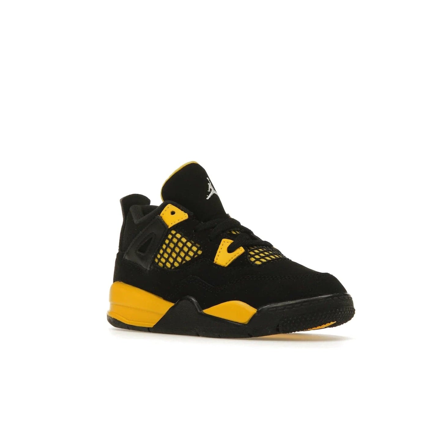 Jordan 4 Retro Thunder (2023) (TD) - Image 5 - Only at www.BallersClubKickz.com - Introducing the Jordan 4 Retro Thunder (2023) (TD): All-Black upper with Tour Yellow accents & Nike Air cushioning. Releasing in 2023.