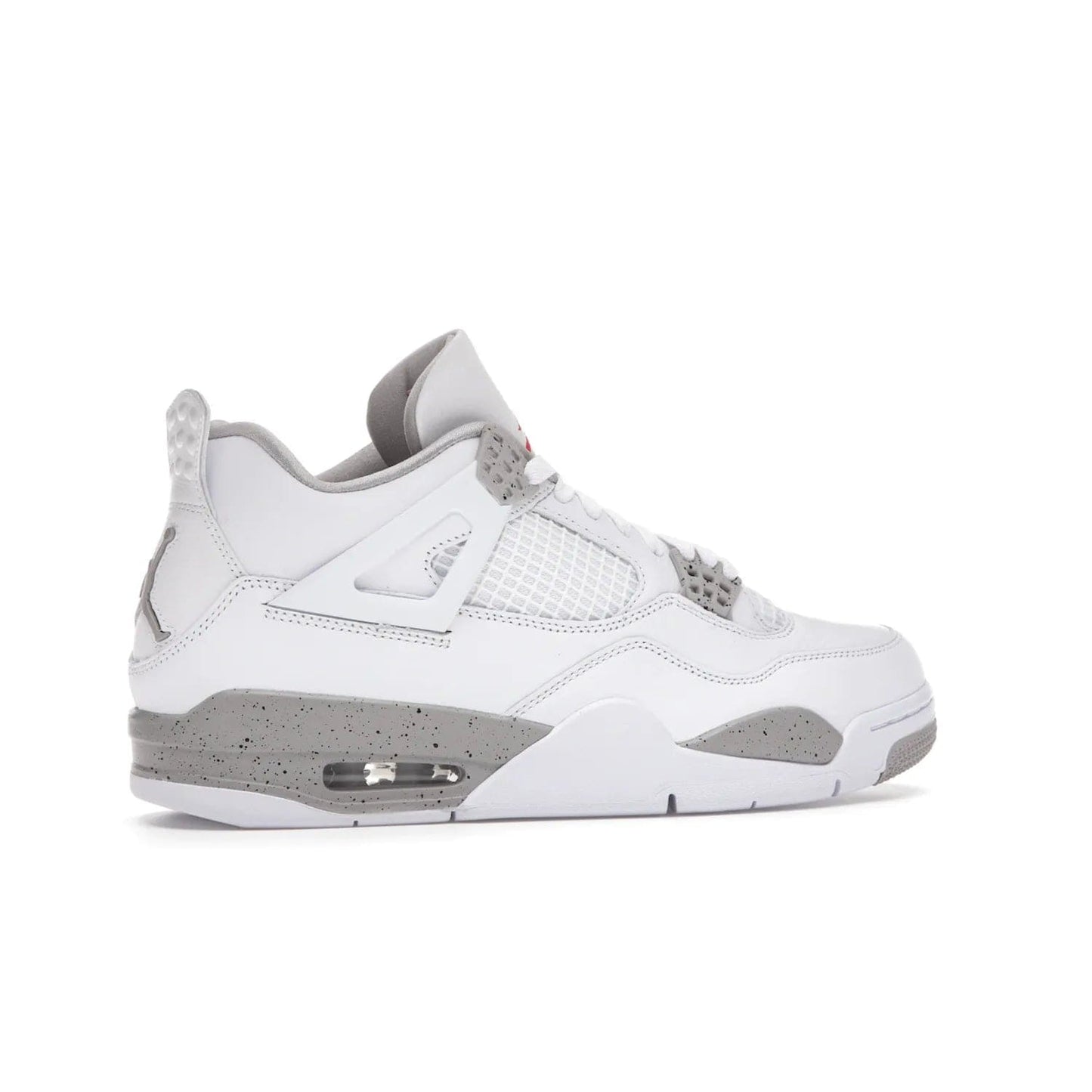 Jordan 4 Retro White Oreo (2021) - Image 35 - Only at www.BallersClubKickz.com - Update your sneaker style with the Air Jordan 4 Retro White Oreo. Limited-edition sneaker features white leather and mesh upper, Tech Grey eyelets and midsole, Jumpman logo embroidered on the tongue, and more. Released exclusively on Saturday, July 3rd.