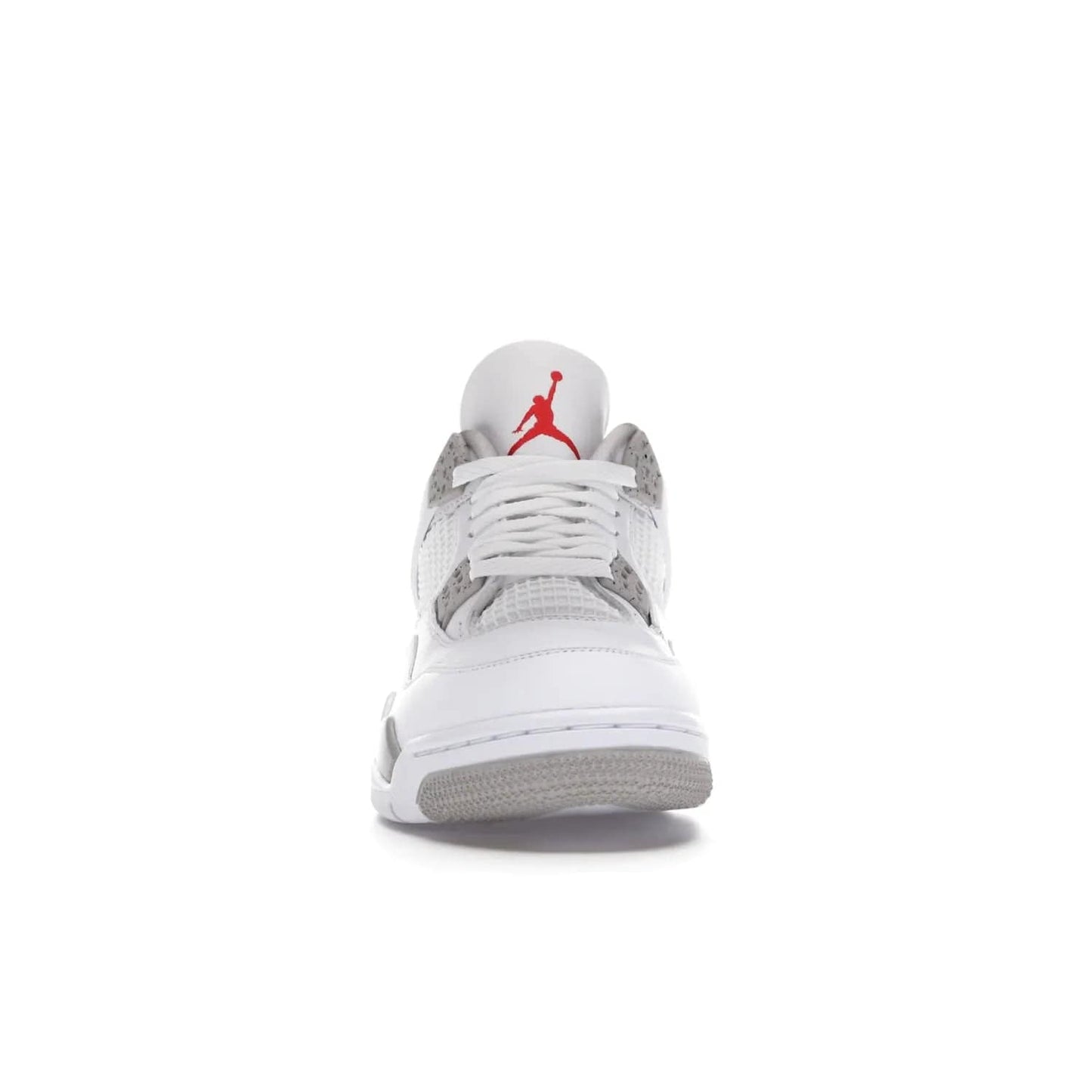 Jordan 4 Retro White Oreo (2021) - Image 10 - Only at www.BallersClubKickz.com - Update your sneaker style with the Air Jordan 4 Retro White Oreo. Limited-edition sneaker features white leather and mesh upper, Tech Grey eyelets and midsole, Jumpman logo embroidered on the tongue, and more. Released exclusively on Saturday, July 3rd.
