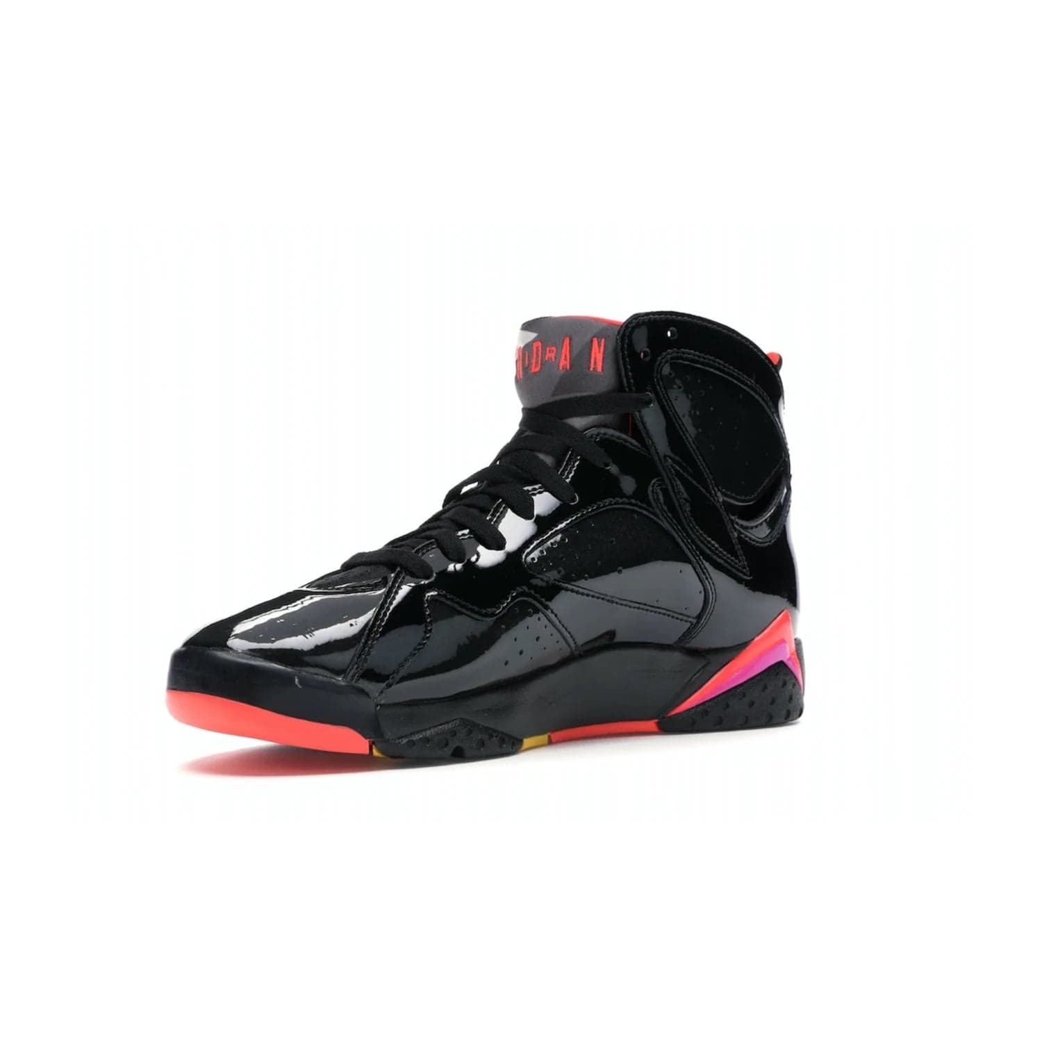 Jordan 7 Retro Black Patent (Women's) - Image 15 - Only at www.BallersClubKickz.com - #
Classic colorway! Shop the new Jordan 7 Retro Black Patent. Featuring a sleek combination of leather and patent leather upper, these shoes offer a bold yet luxurious look. Perfectly complete with a bright red Jumpman logo. Self-lacing Smart laces and Air-Sole cushion unit provide comfort and convenience.