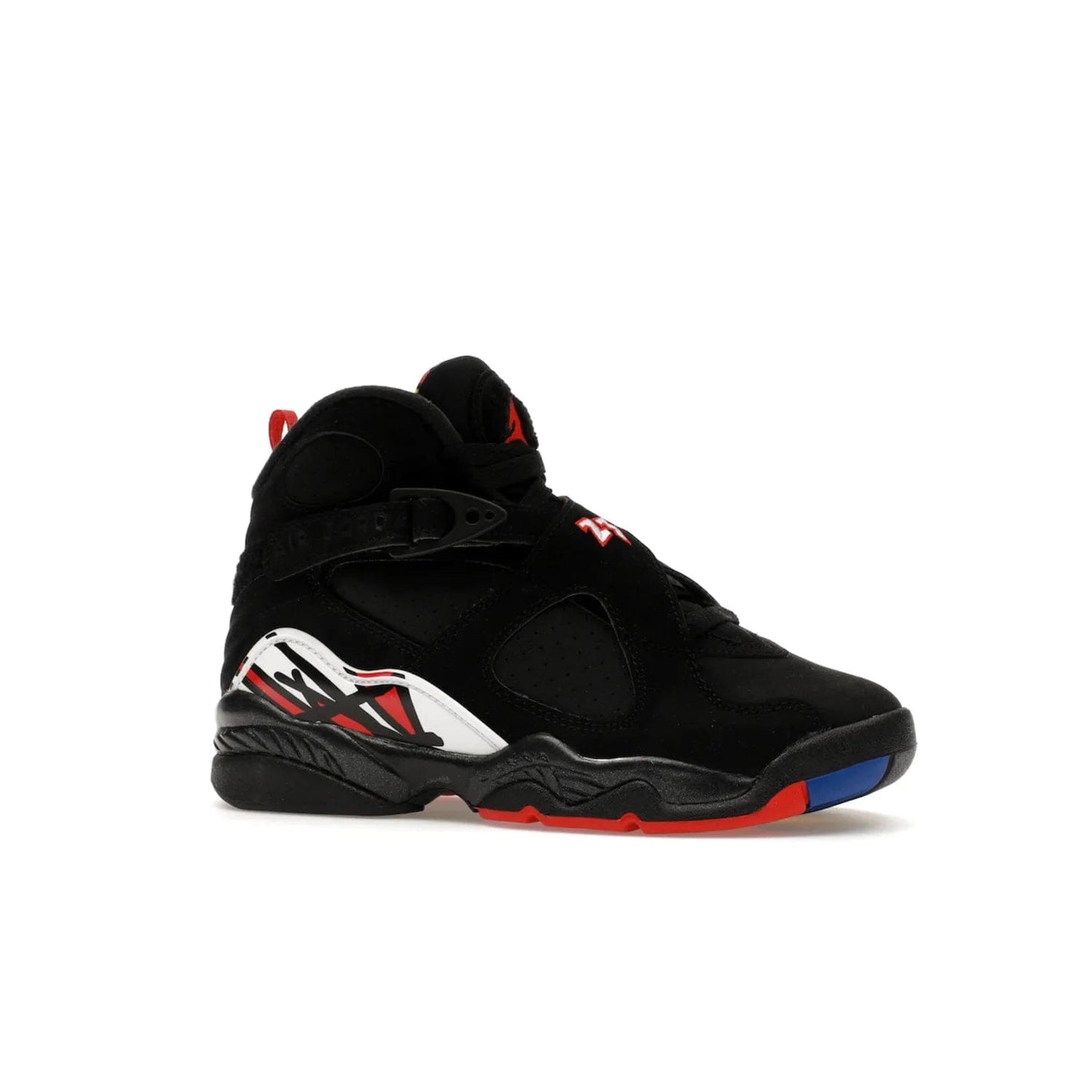 Jordan 8 Retro Playoffs (2023) (GS) - Image 3 - Only at www.BallersClubKickz.com - Sneaker lovers, the new Jordan 8 Retro Playoffs (2023) (GS) features black, true red, and white colors for a modern and eye-catching design. Comfort and style combine for an unforgettable look, releasing in 2023.