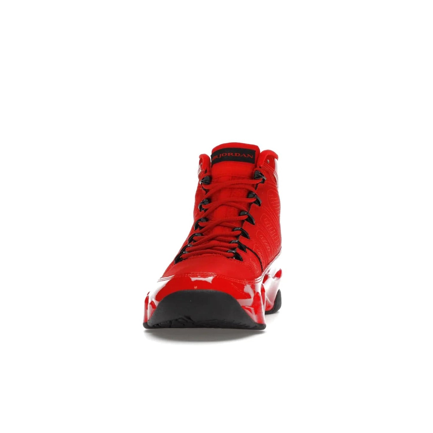 Jordan 9 Retro Chile Red - Image 11 - Only at www.BallersClubKickz.com - Score fashion points with the Air Jordan 9 Retro Chile Red. Durabuck, patent leather and quilted paneling join a muted black sole for a classic look. Get it today!