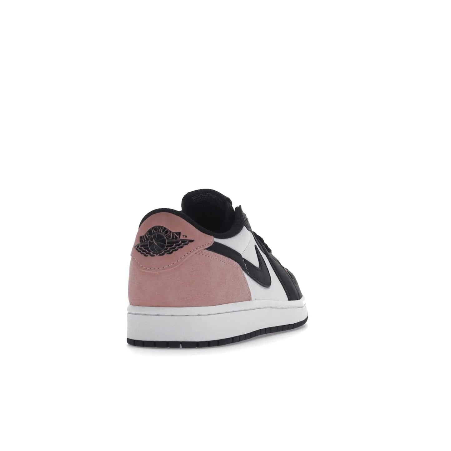 Jordan 1 Low OG Bleached Coral - Image 30 - Only at www.BallersClubKickz.com - Introducing the Air Jordan 1 Low OG Bleached Coral. Constructed with white leather, black cracked leather & Bleached Coral suede. Signature Jordan Wings logo, white Air sole. Get the pack in July 2022 and stand out.