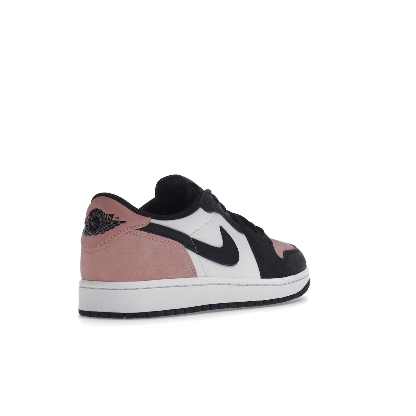 Jordan 1 Low OG Bleached Coral - Image 32 - Only at www.BallersClubKickz.com - Introducing the Air Jordan 1 Low OG Bleached Coral. Constructed with white leather, black cracked leather & Bleached Coral suede. Signature Jordan Wings logo, white Air sole. Get the pack in July 2022 and stand out.