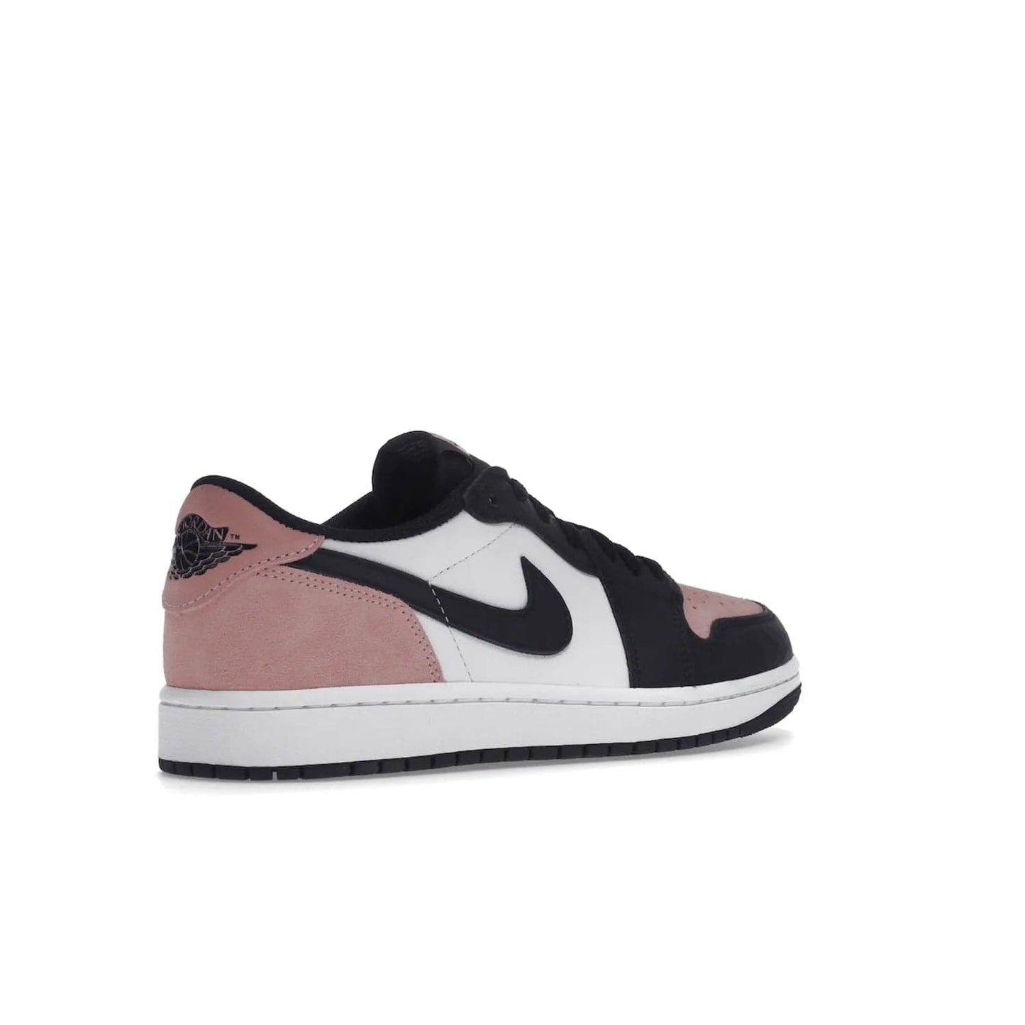 Jordan 1 Low OG Bleached Coral - Image 33 - Only at www.BallersClubKickz.com - Introducing the Air Jordan 1 Low OG Bleached Coral. Constructed with white leather, black cracked leather & Bleached Coral suede. Signature Jordan Wings logo, white Air sole. Get the pack in July 2022 and stand out.