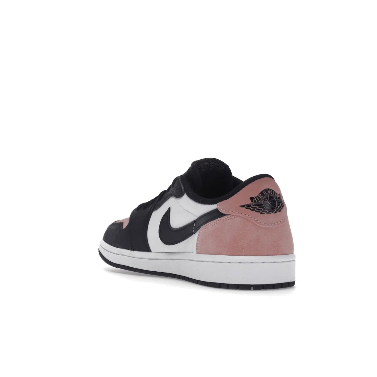 Jordan 1 Low OG Bleached Coral - Image 25 - Only at www.BallersClubKickz.com - Introducing the Air Jordan 1 Low OG Bleached Coral. Constructed with white leather, black cracked leather & Bleached Coral suede. Signature Jordan Wings logo, white Air sole. Get the pack in July 2022 and stand out.