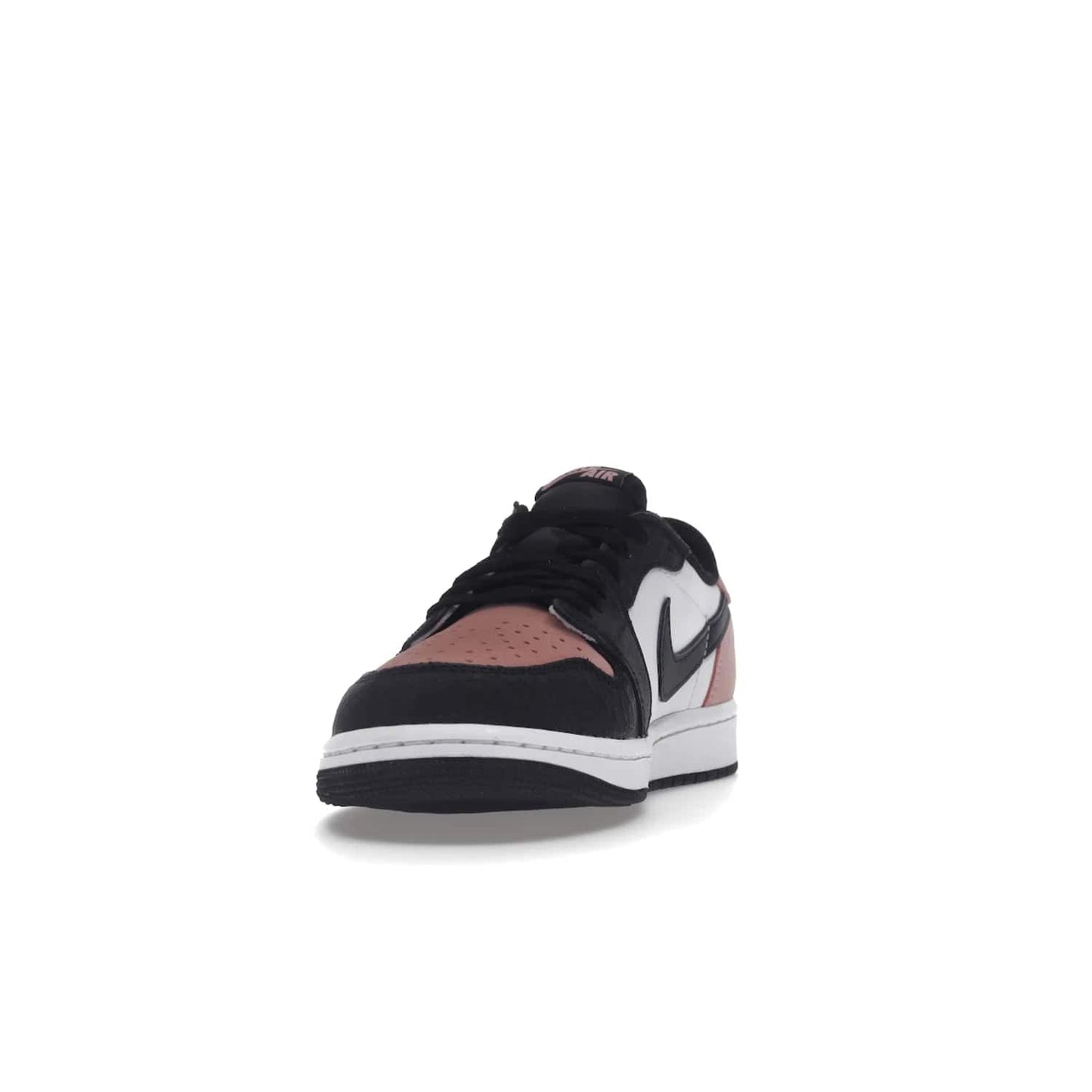Jordan 1 Low OG Bleached Coral - Image 12 - Only at www.BallersClubKickz.com - Introducing the Air Jordan 1 Low OG Bleached Coral. Constructed with white leather, black cracked leather & Bleached Coral suede. Signature Jordan Wings logo, white Air sole. Get the pack in July 2022 and stand out.