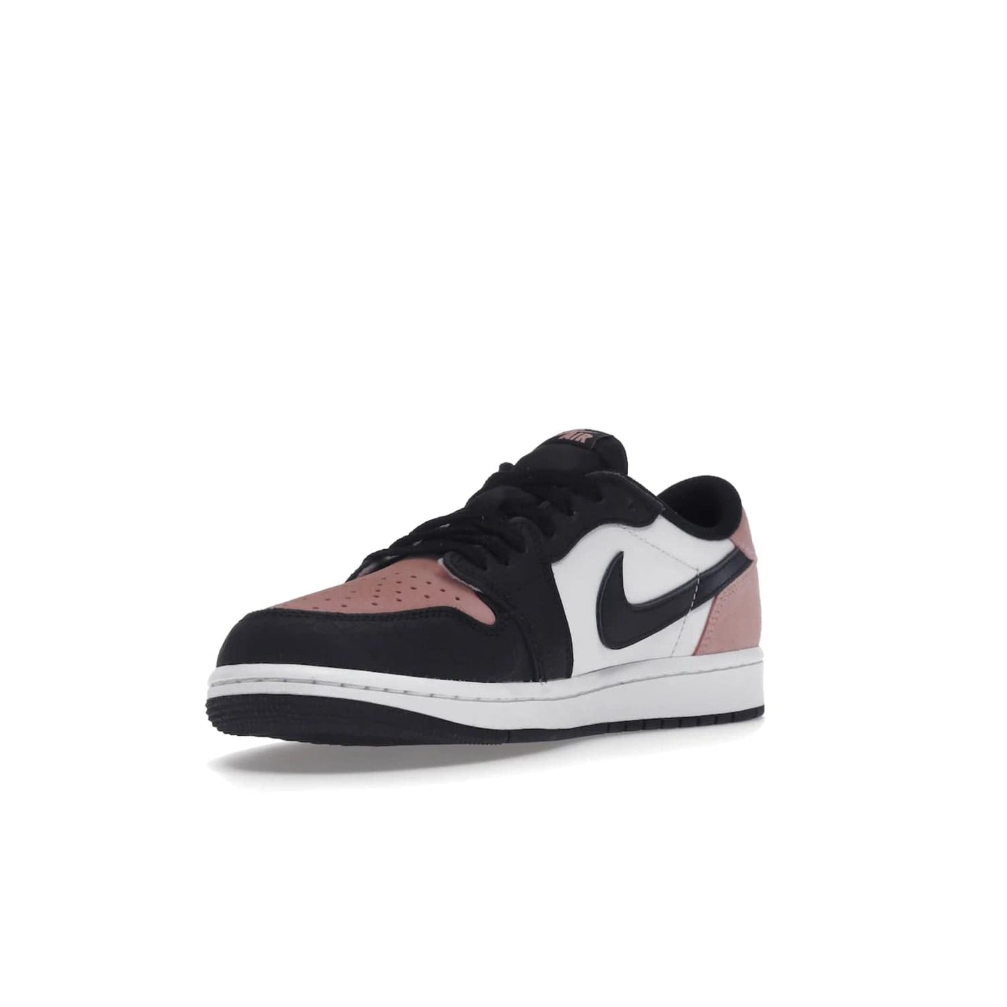 Jordan 1 Low OG Bleached Coral - Image 14 - Only at www.BallersClubKickz.com - Introducing the Air Jordan 1 Low OG Bleached Coral. Constructed with white leather, black cracked leather & Bleached Coral suede. Signature Jordan Wings logo, white Air sole. Get the pack in July 2022 and stand out.